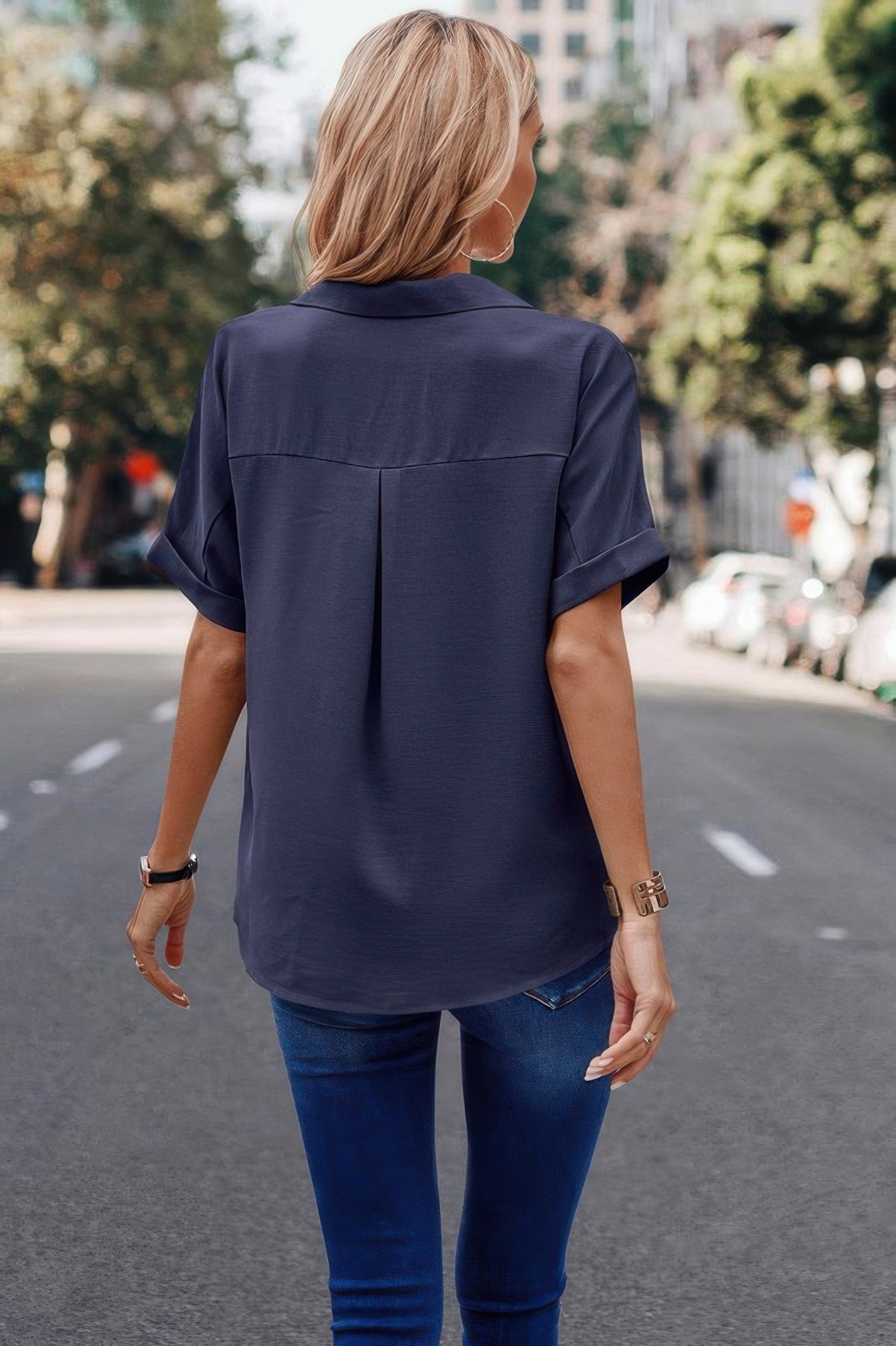 Button Up Open Front Solid Shirt  Shop One Place
