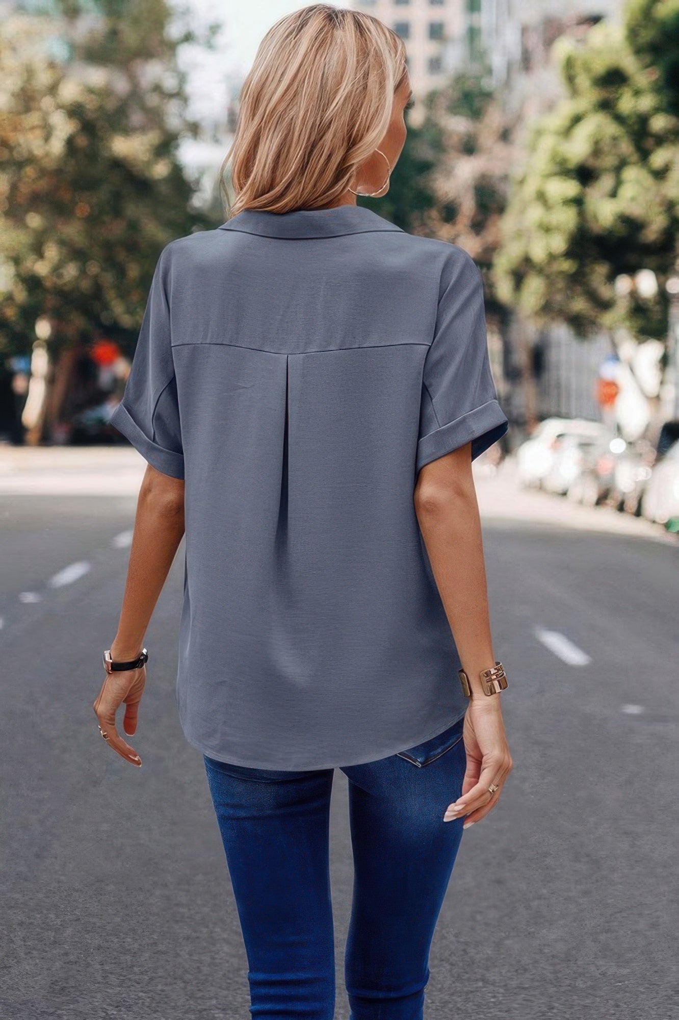 Button Up Open Front Solid Shirt  Shop One Place
