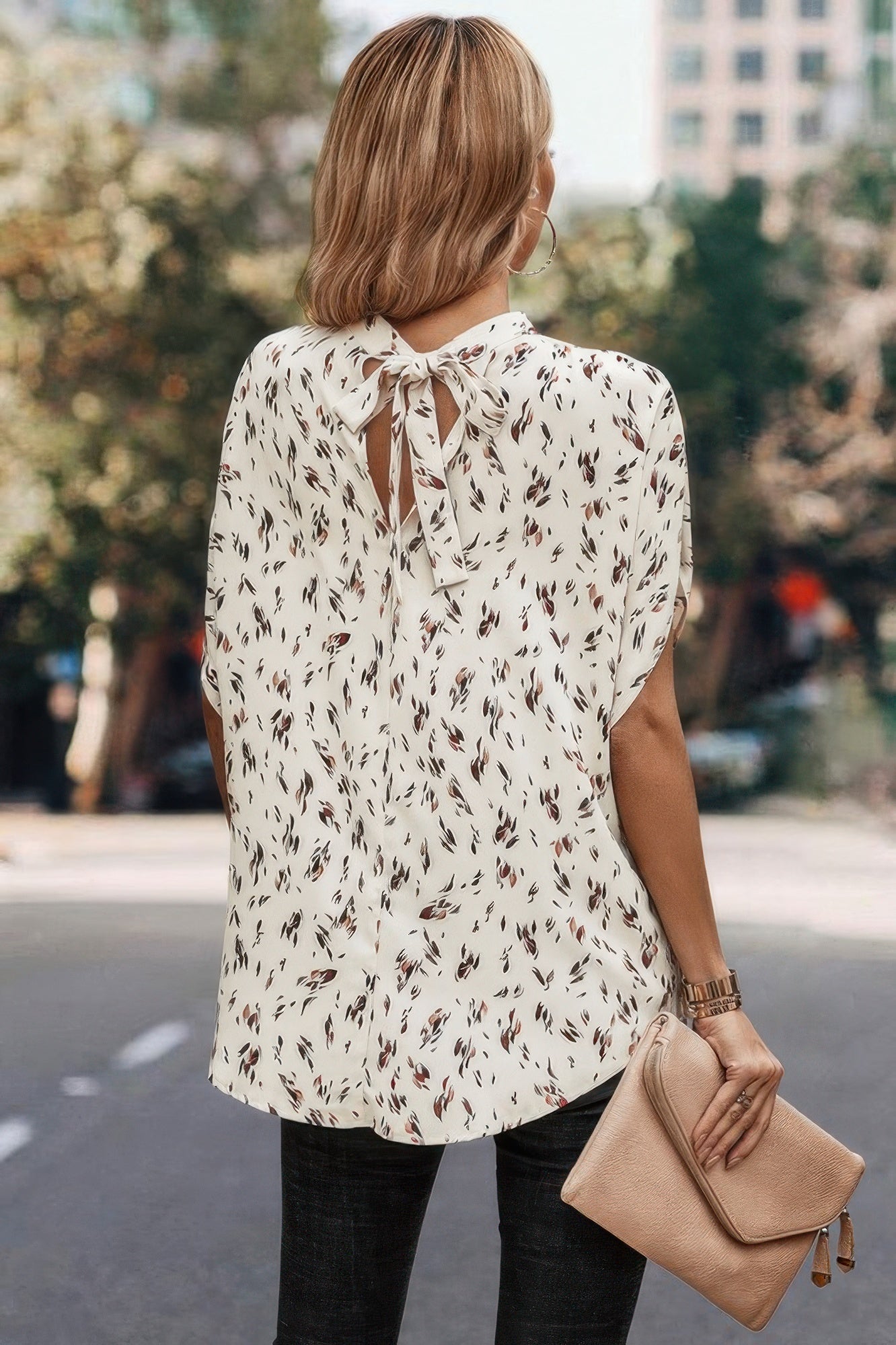 Leopard Open Back Knot Drop Top  Shop One Place