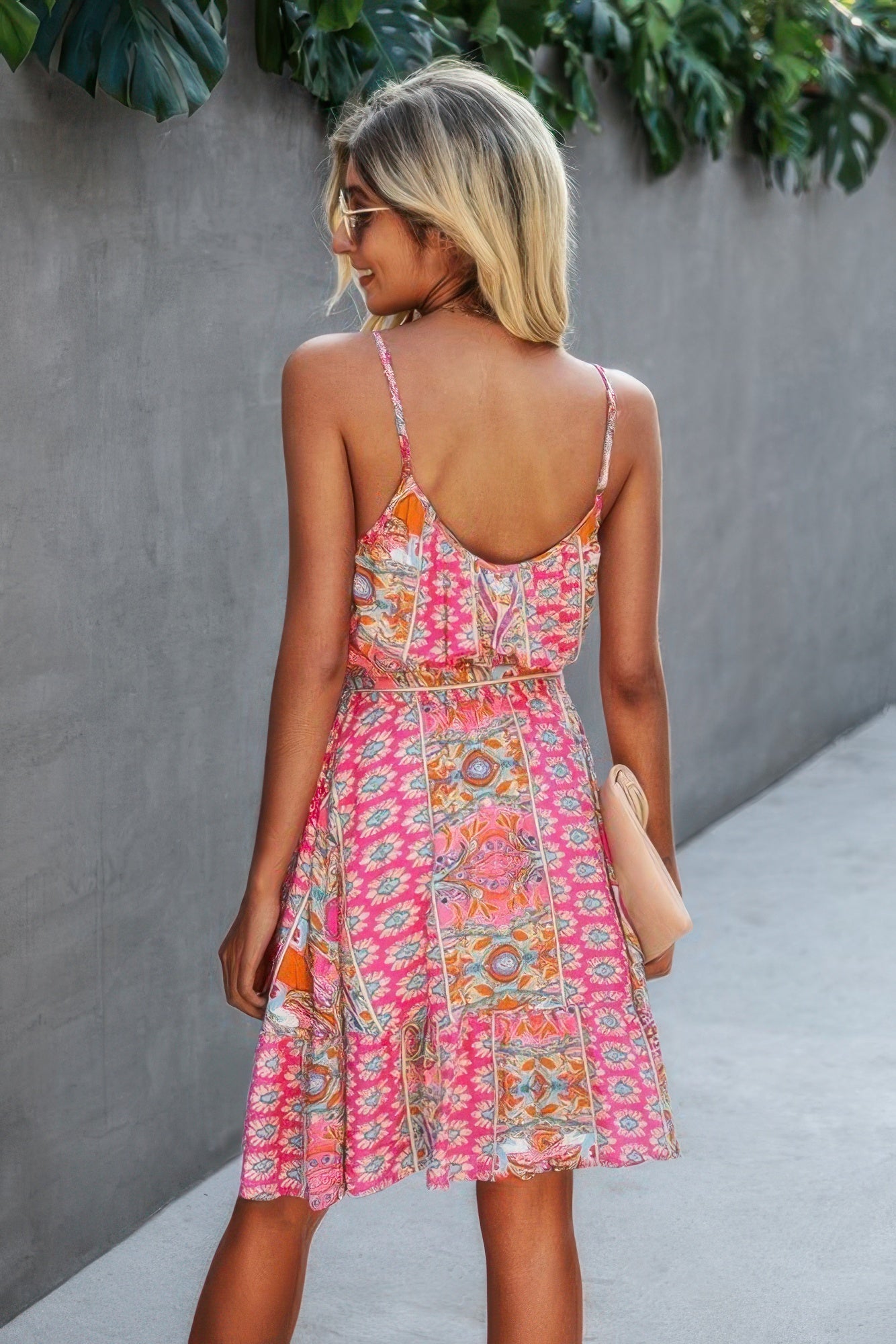 Spaghetti Strap Floral Ruffle Dress  Shop One Place
