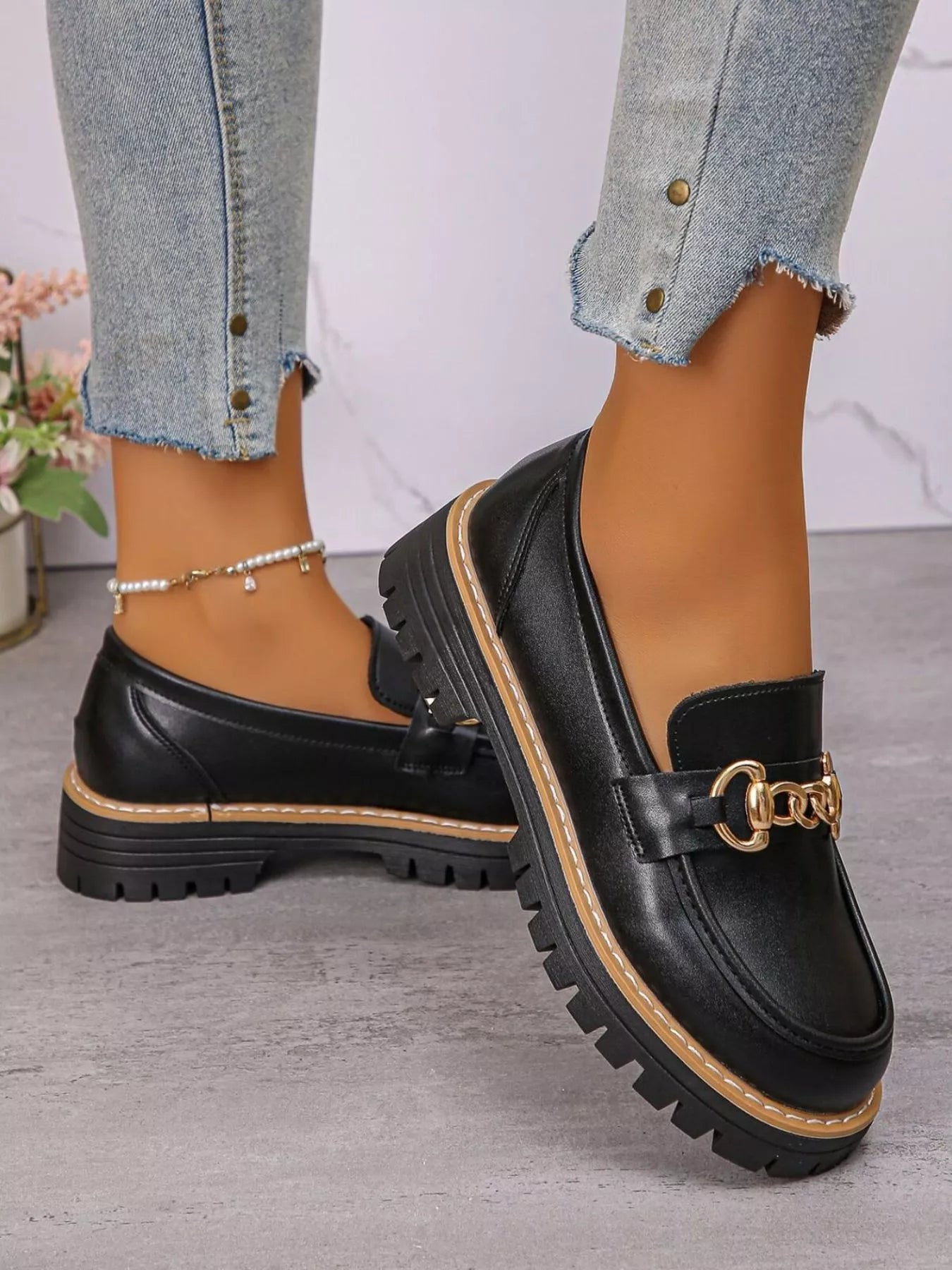 Round Toe Platform Loafers  Shop One Place