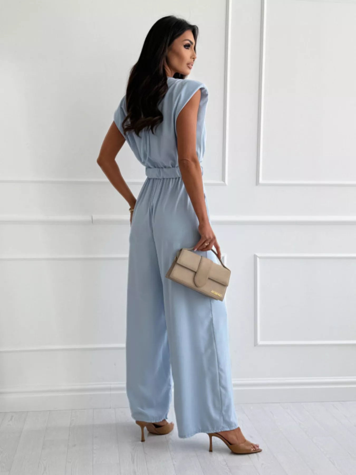 Cowl Neck Wide-Leg Jumpsuit  Shop One Place