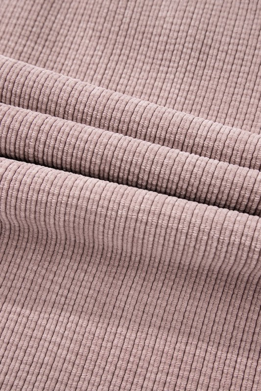 Solid Corduroy Button-Up Pocketed Shacket  Shop One Place