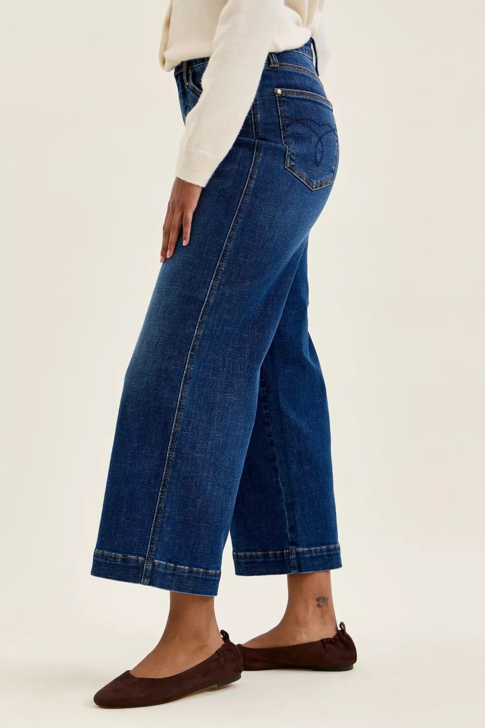 Judy Blue High Waist T.C. Claudia Ankle Wide Jeans  Shop One Place