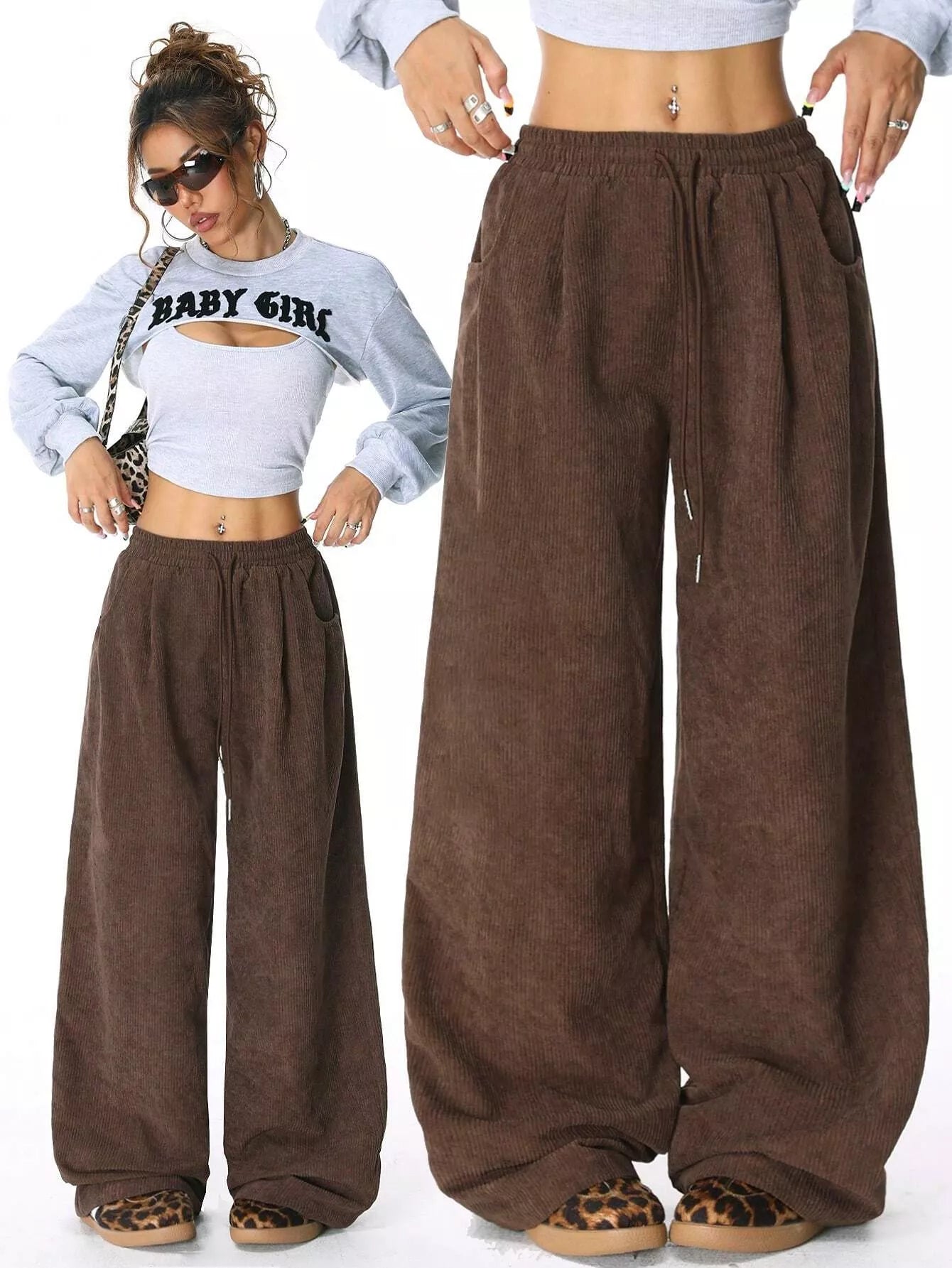 Corduroy Wide Leg Pants  Shop One Place