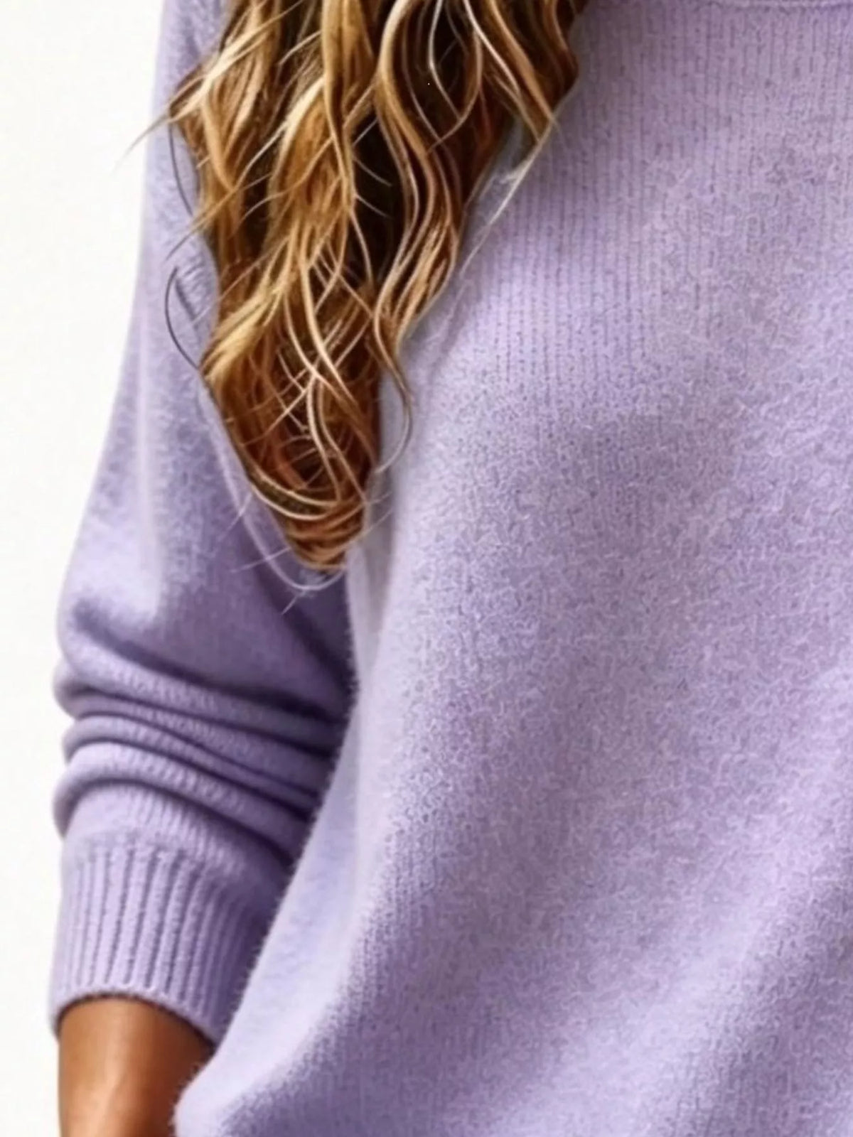 Full Size Round Neck Dropped Shoulder Sweater Plus Size  Shop One Place