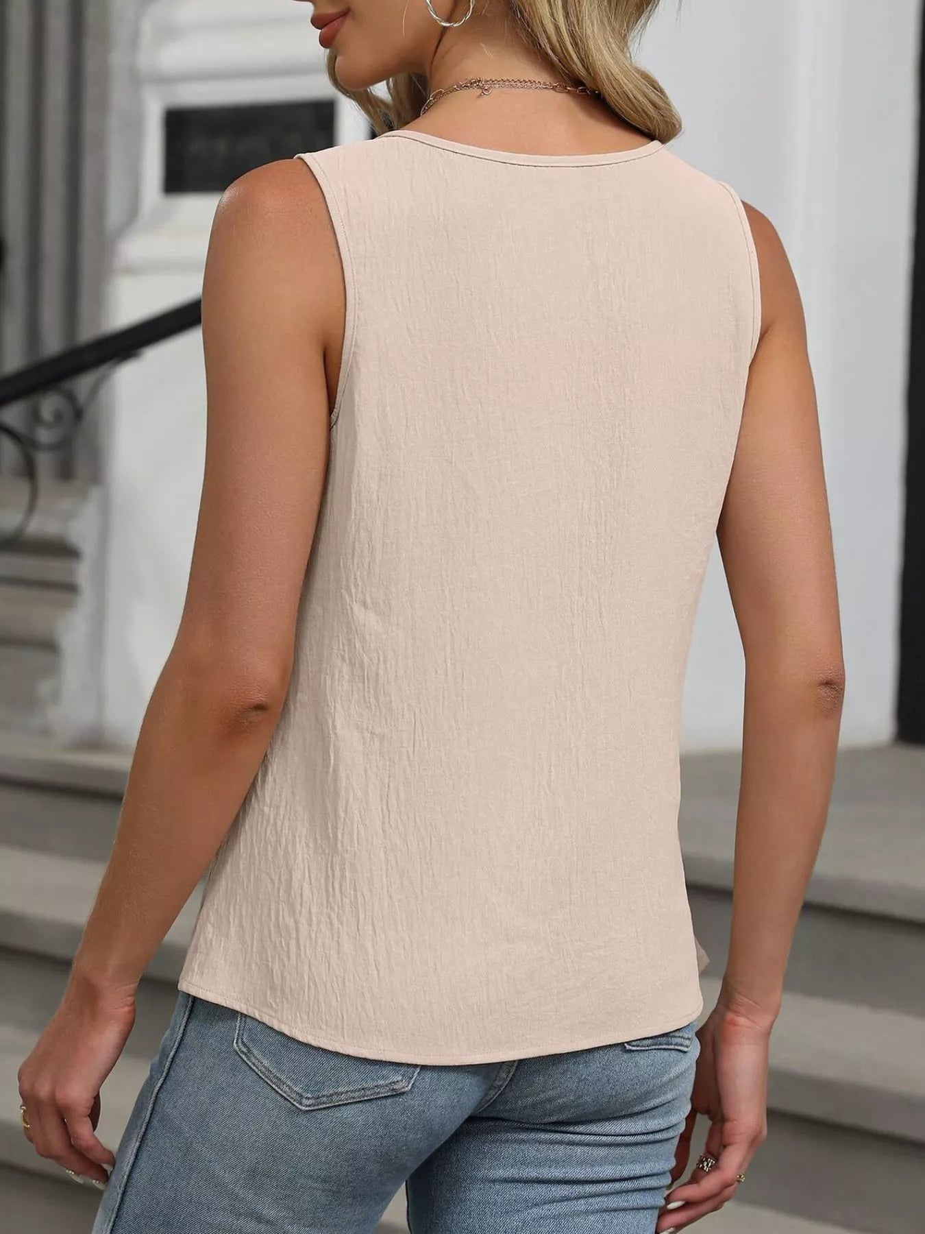 Keyhole Neck Tank Top  Shop One Place