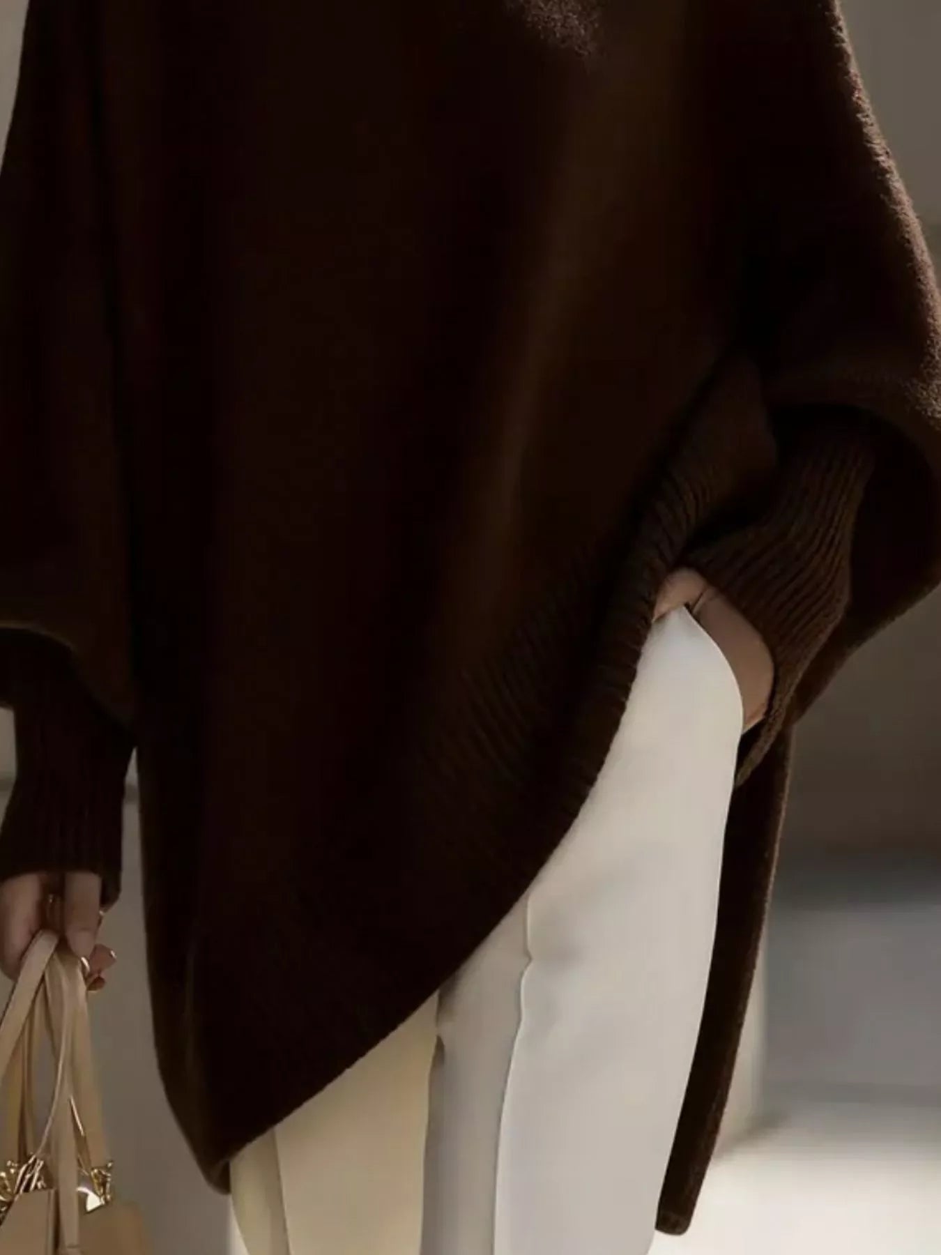 Oversized Batwing Sleeve Knit Sweater  Shop One Place