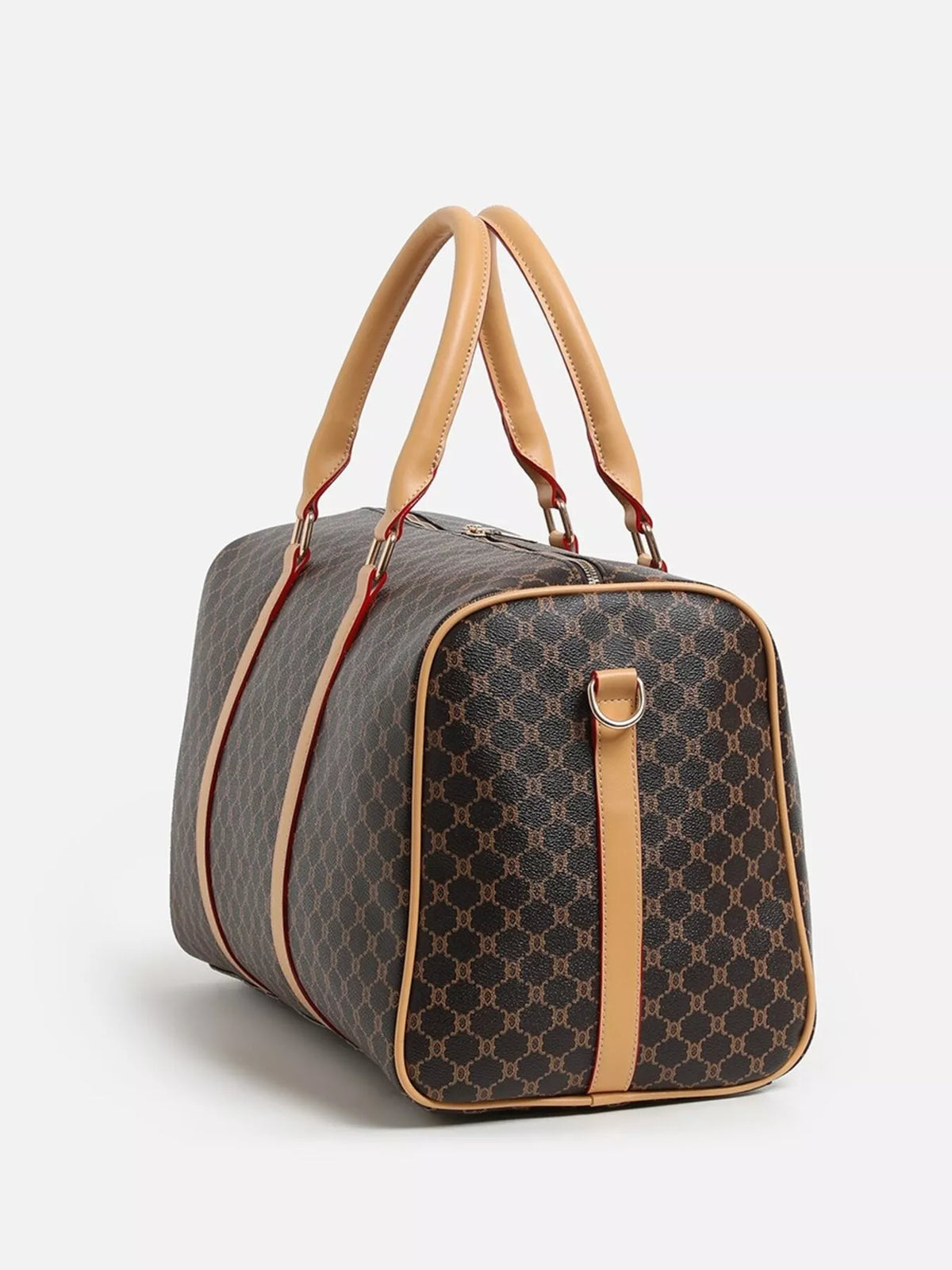 Patterned Vegan Leather Travel Duffle Bag – view 8