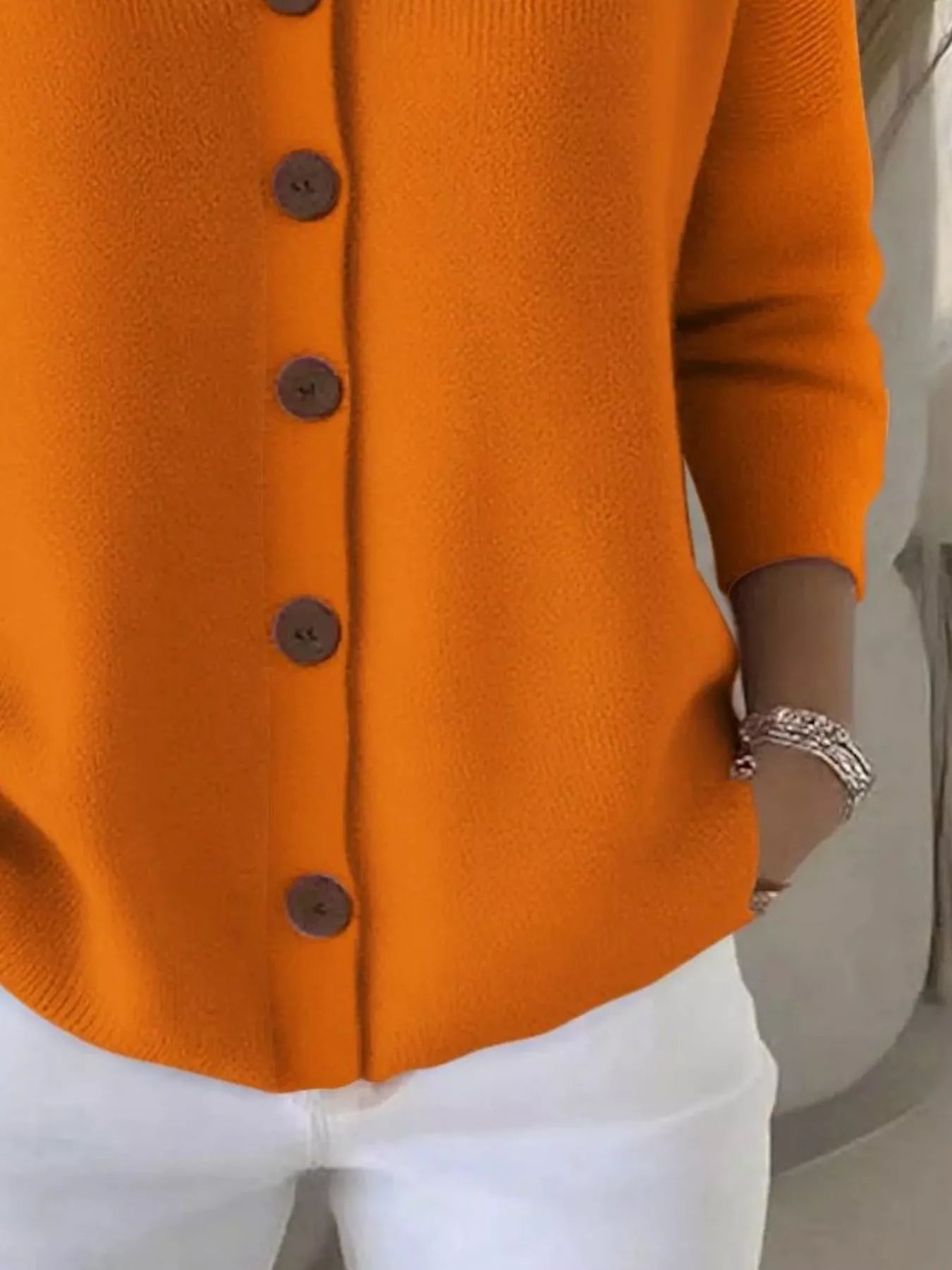 Full Size Hooded Button-Front Soft Knit Cardigan Plus Size  Shop One Place