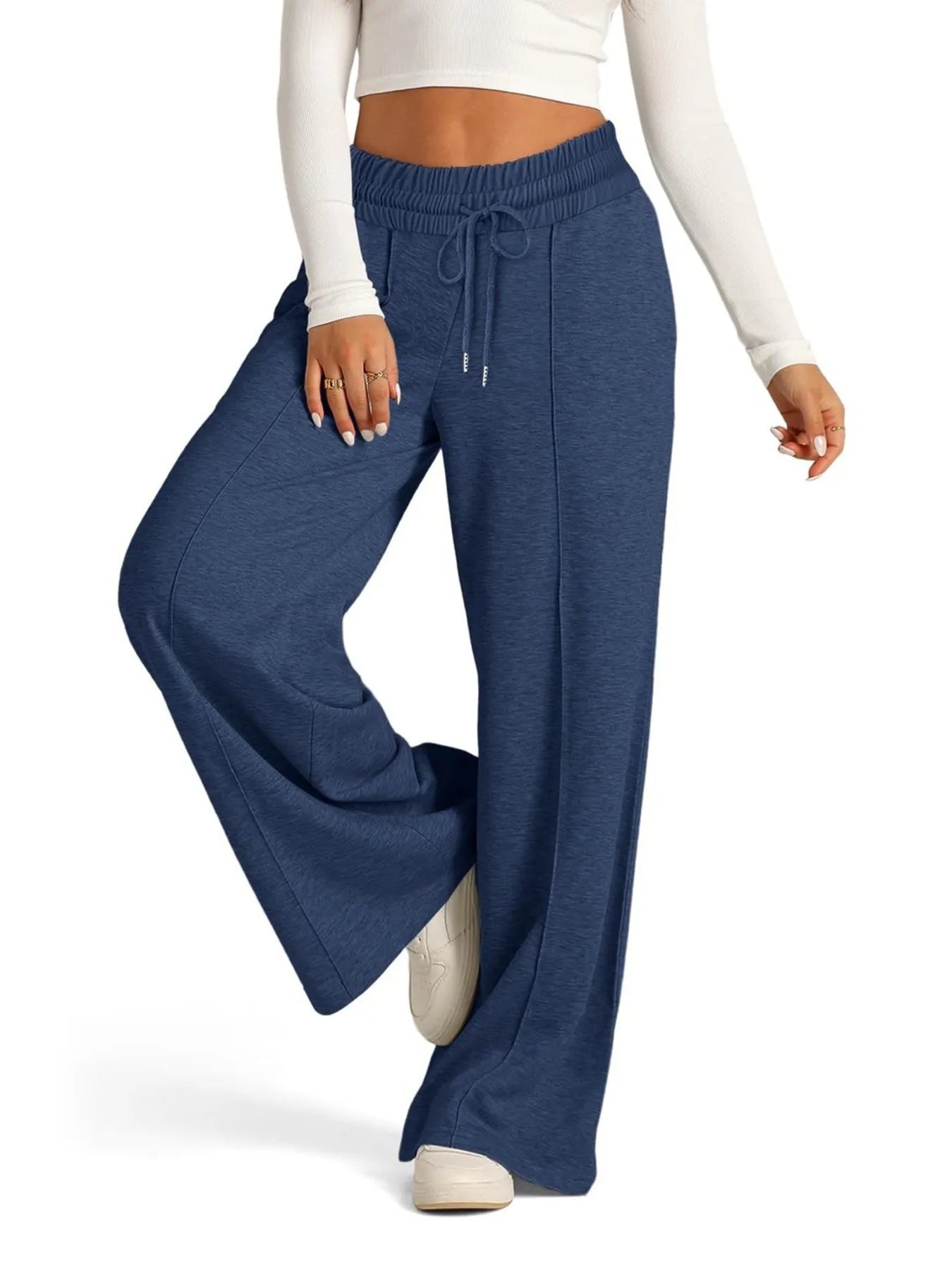 Full Size Drawstring Relaxed Fit Wide Leg Pants Plus Size  Shop One Place