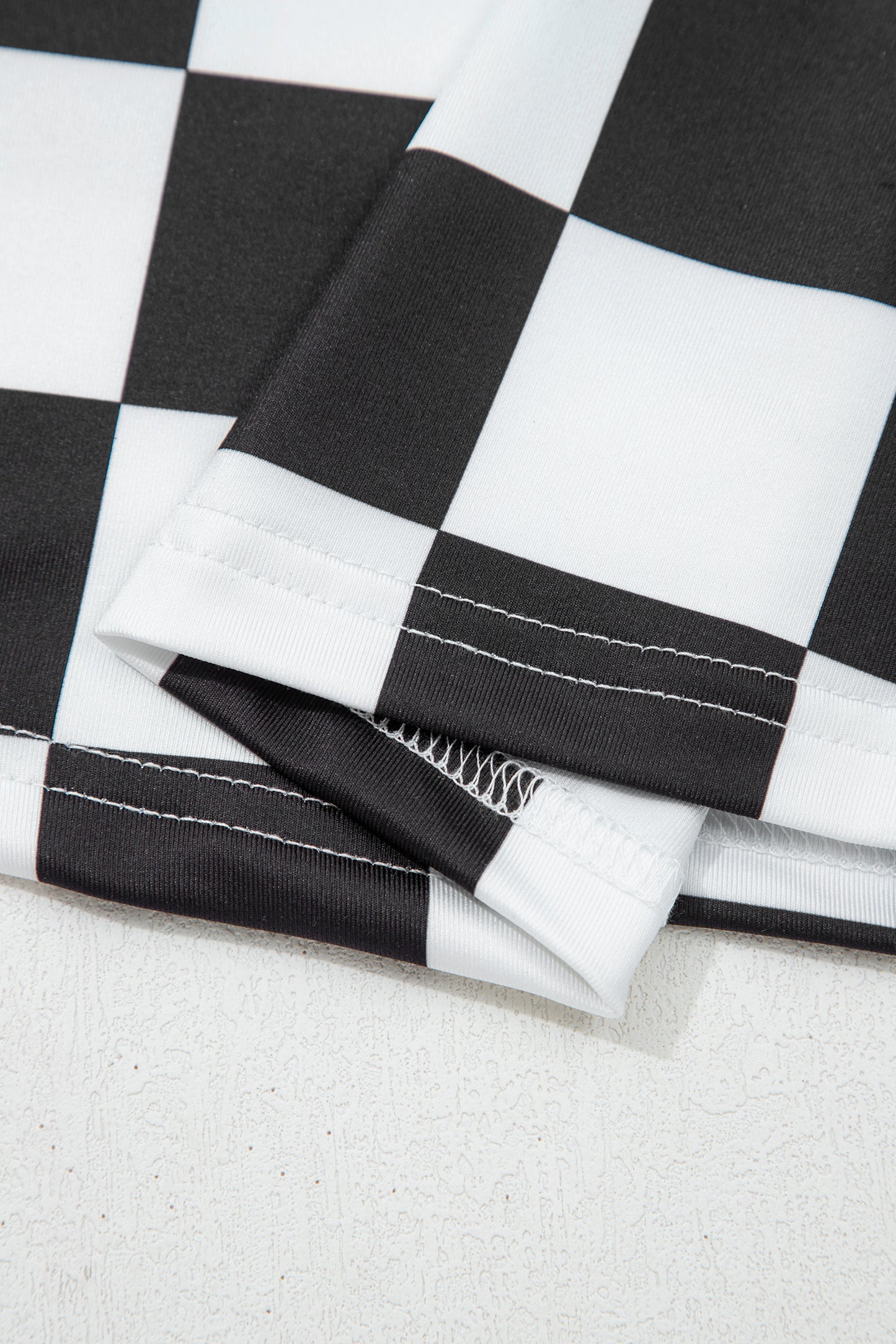Black Checkerboard Printed Slim Tank Top  Shop One Place