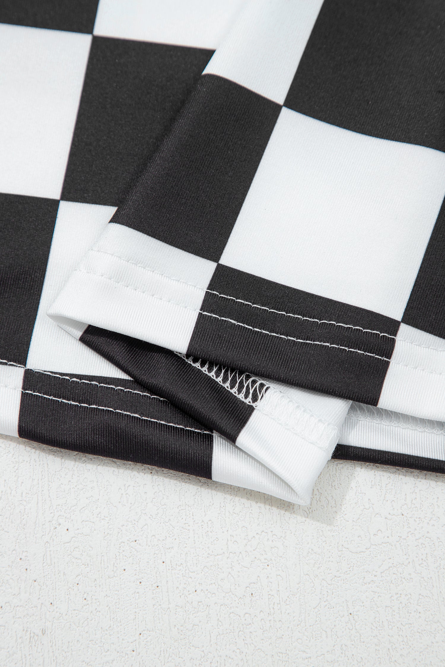 Black Checkerboard Printed Slim Tank Top  Shop One Place
