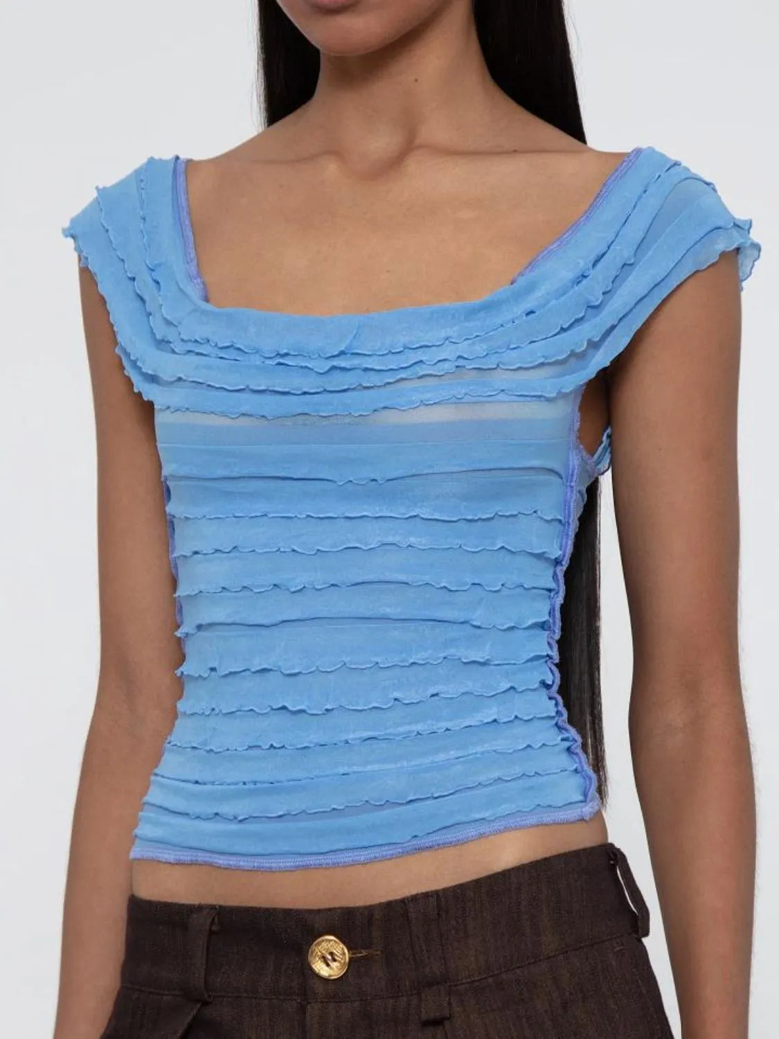 Ruched Solid Tank  Shop One Place