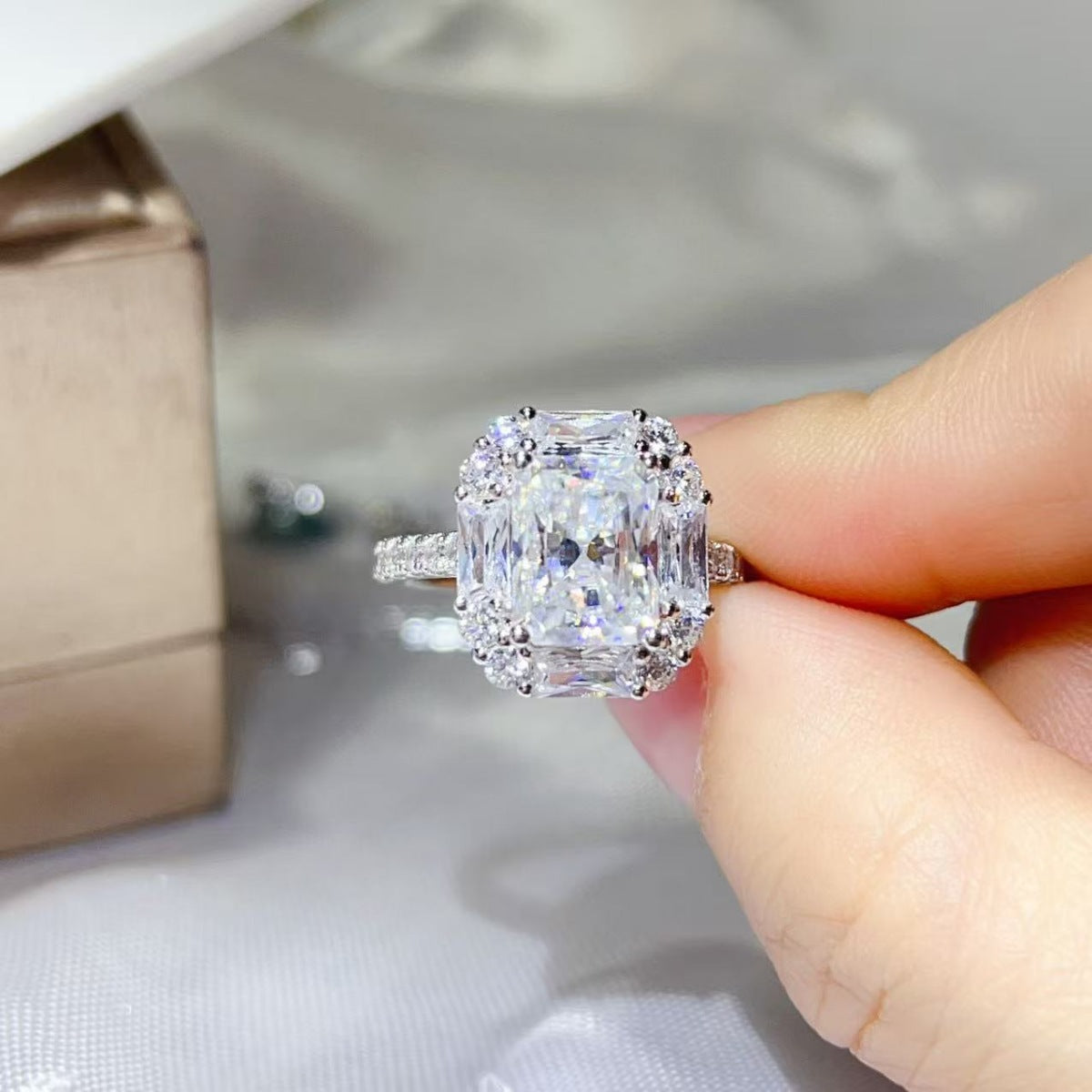 3 Carat Moissanite 925 Sterling Silver Ring  Shop One Place