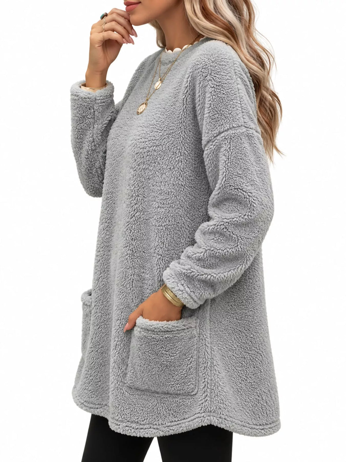 Women's Fleece Drop Shoulder Sweatshirt – view 5