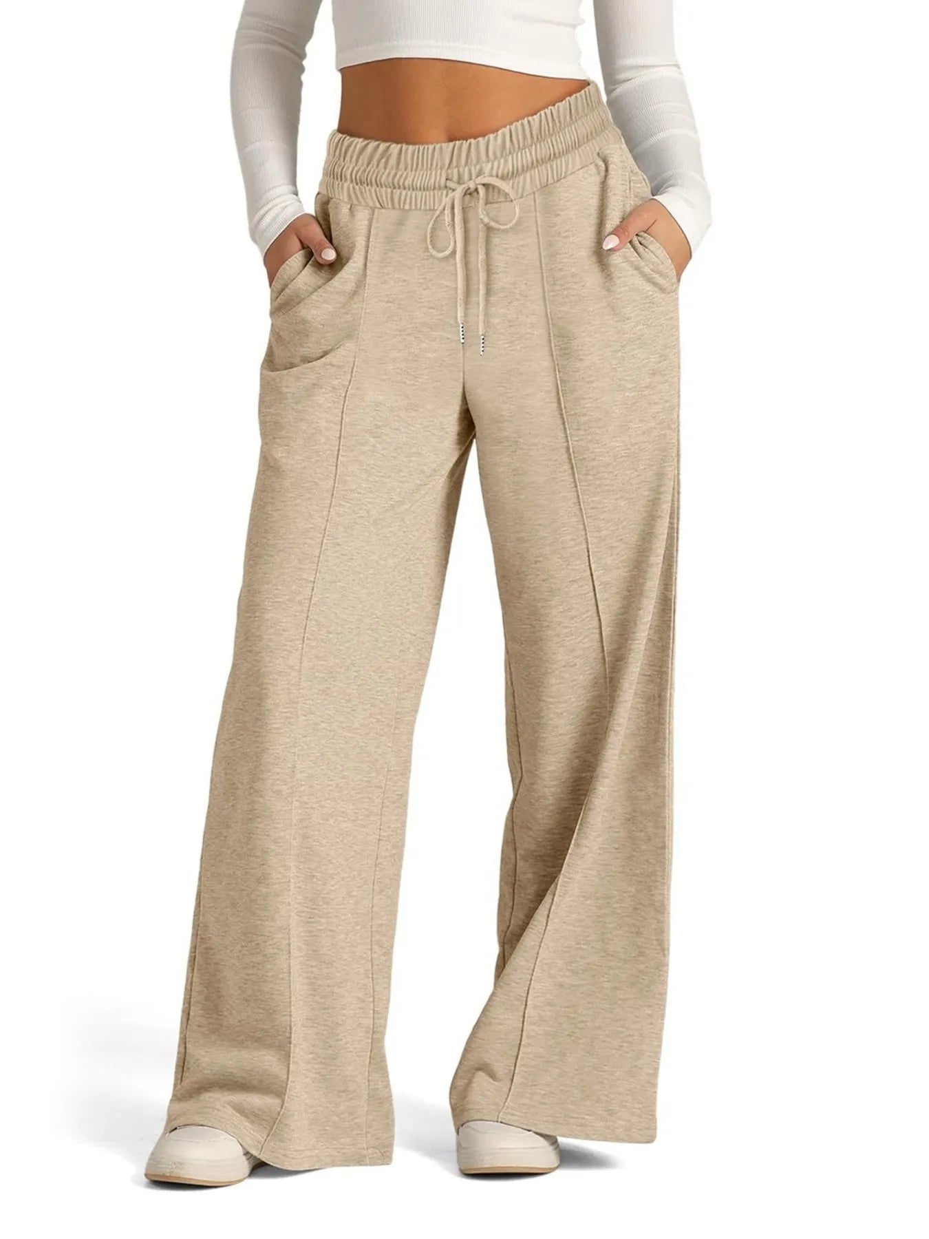 Full Size Drawstring Relaxed Fit Wide Leg Pants Plus Size  Shop One Place