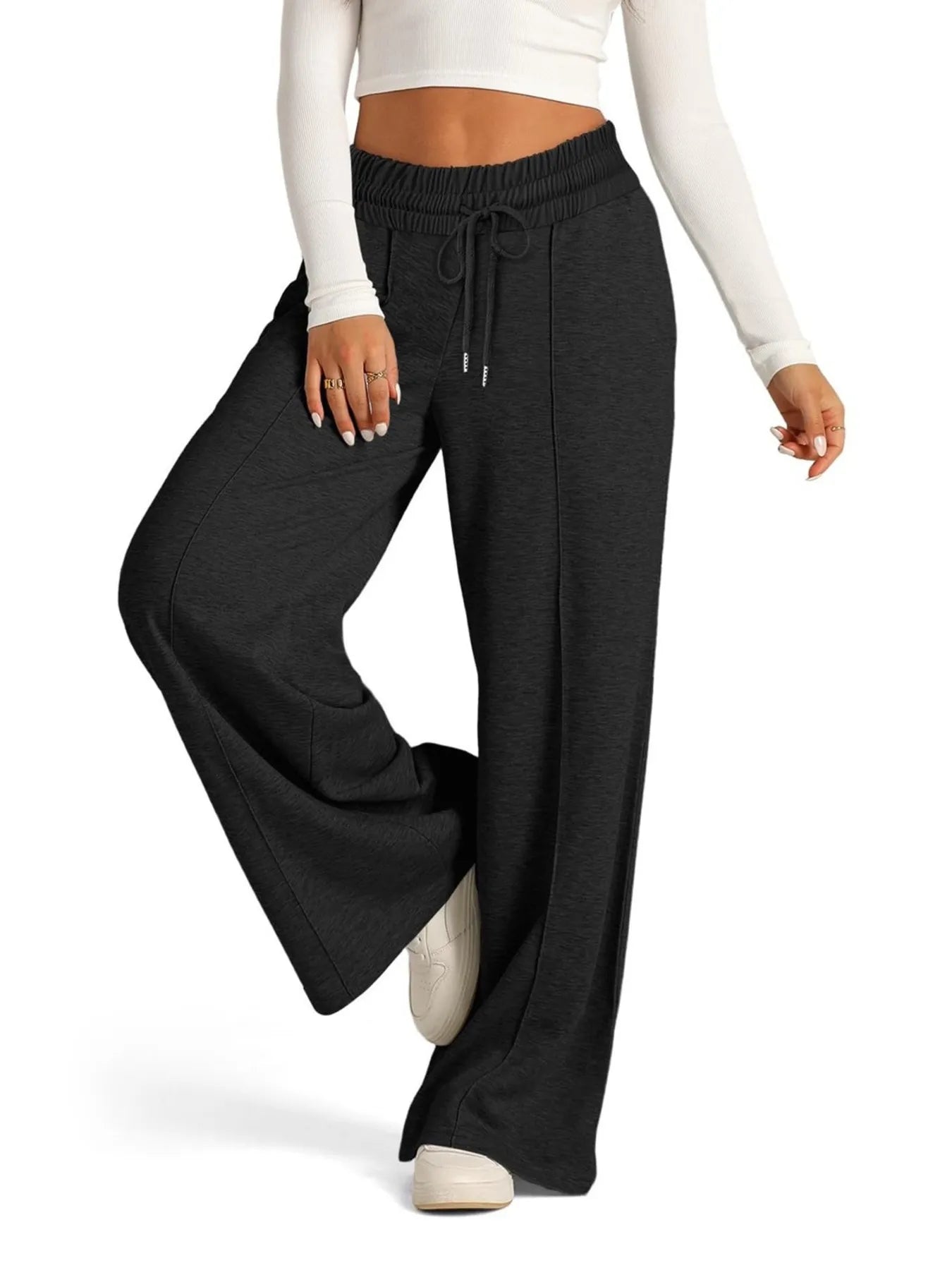 Full Size Drawstring Relaxed Fit Wide Leg Pants Plus Size  Shop One Place