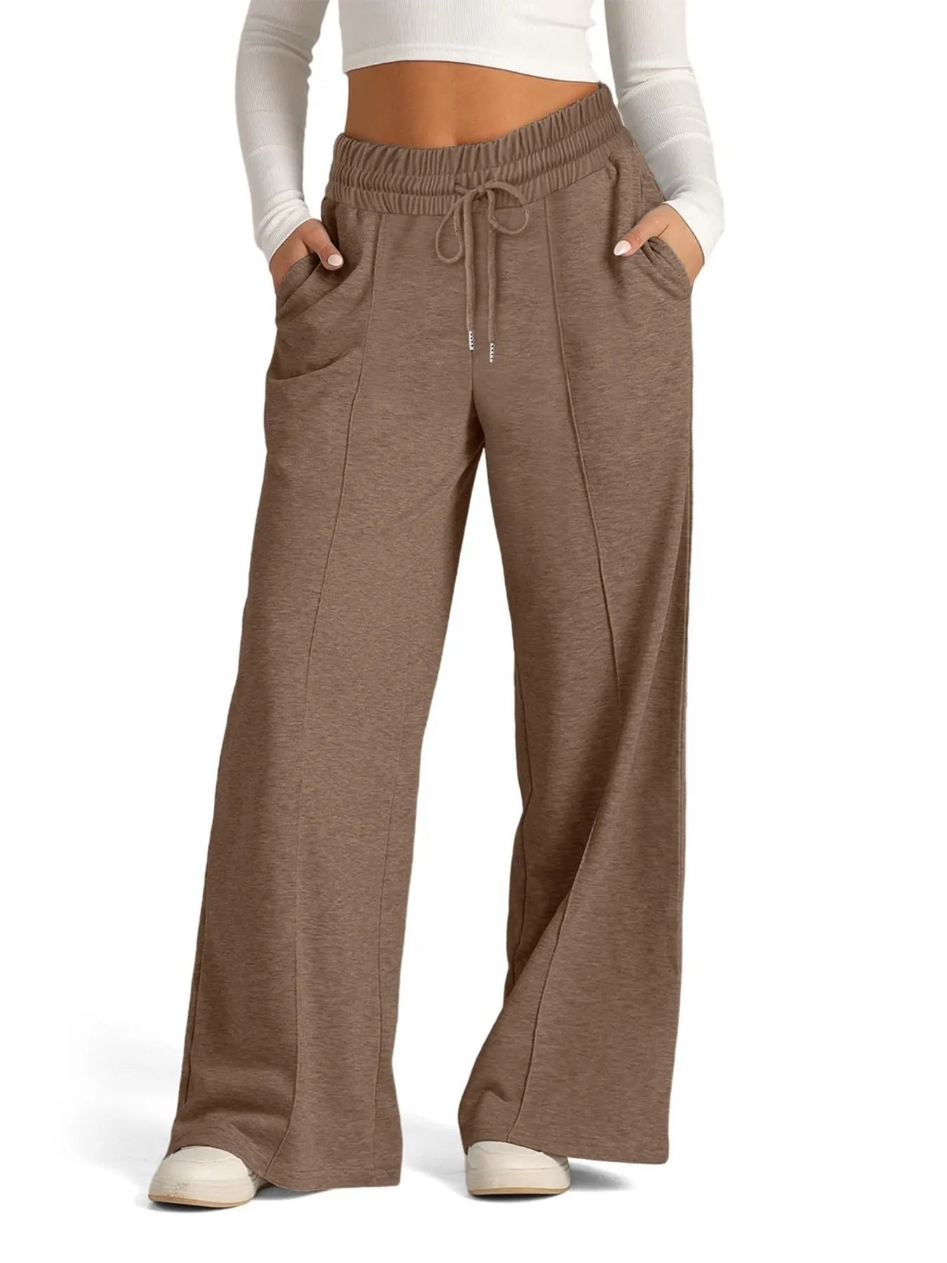 Full Size Drawstring Relaxed Fit Wide Leg Pants Plus Size  Shop One Place