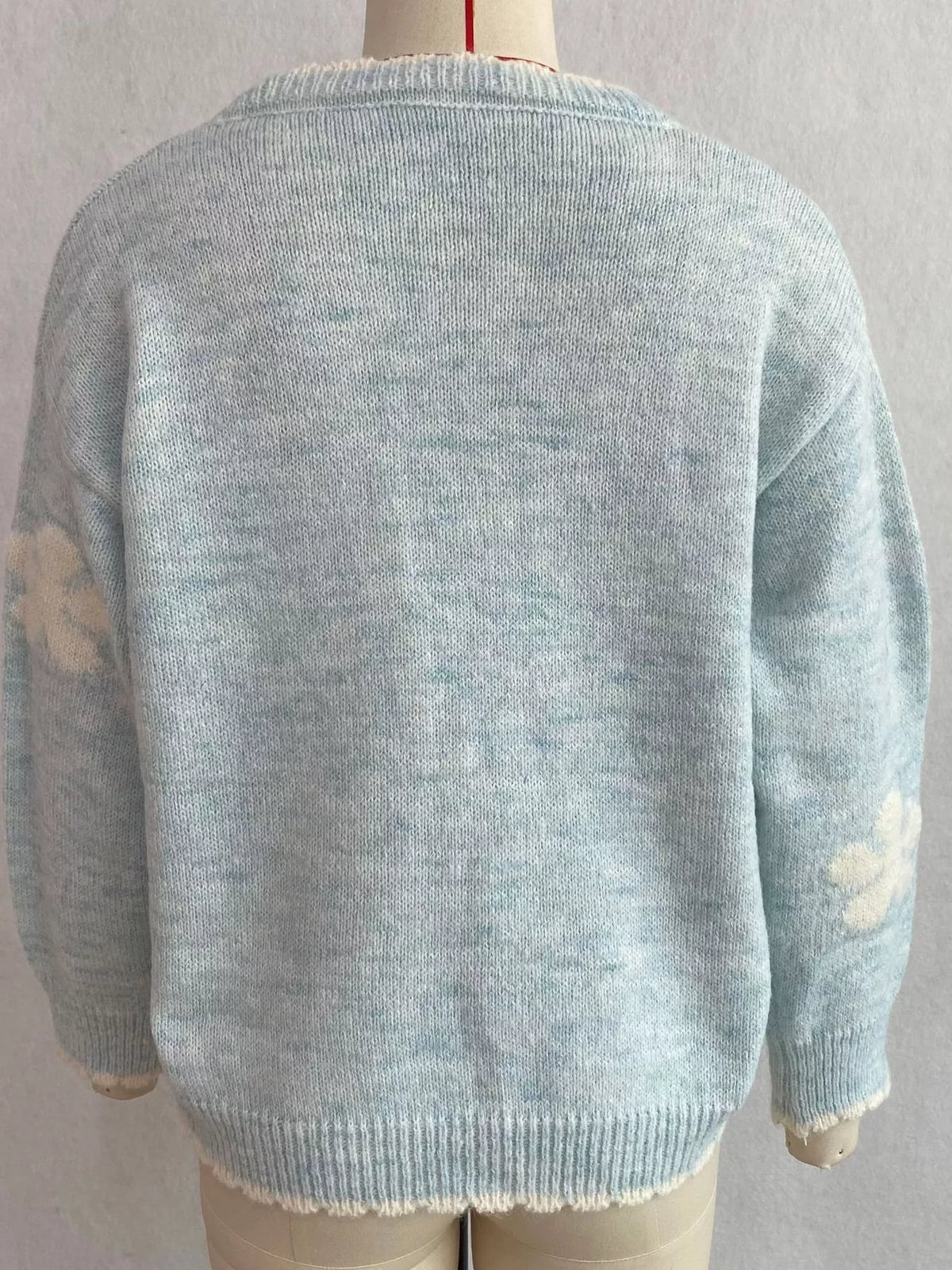 Floral Applique Button-Down Knit Cardigan  Shop One Place