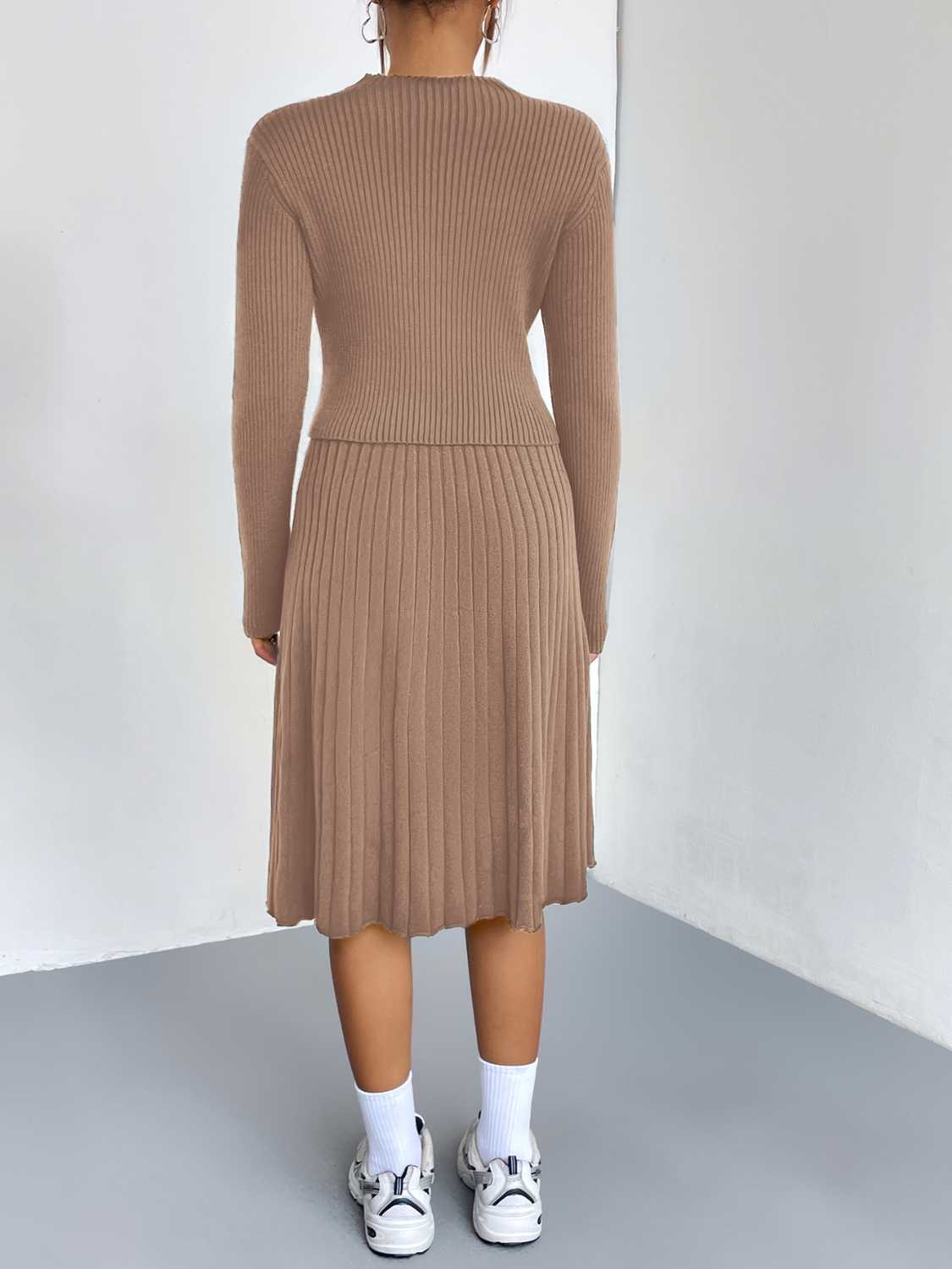 Rib-Knit Sweater and Skirt Set  Shop One Place