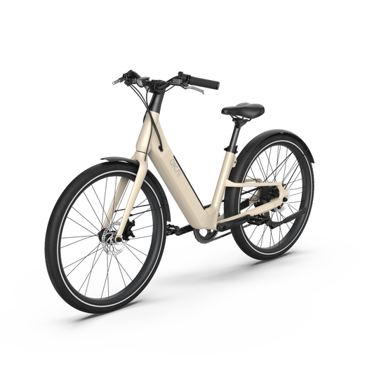 The OKAI Step-Thru E-bike- Desert Sand  Shop One Place