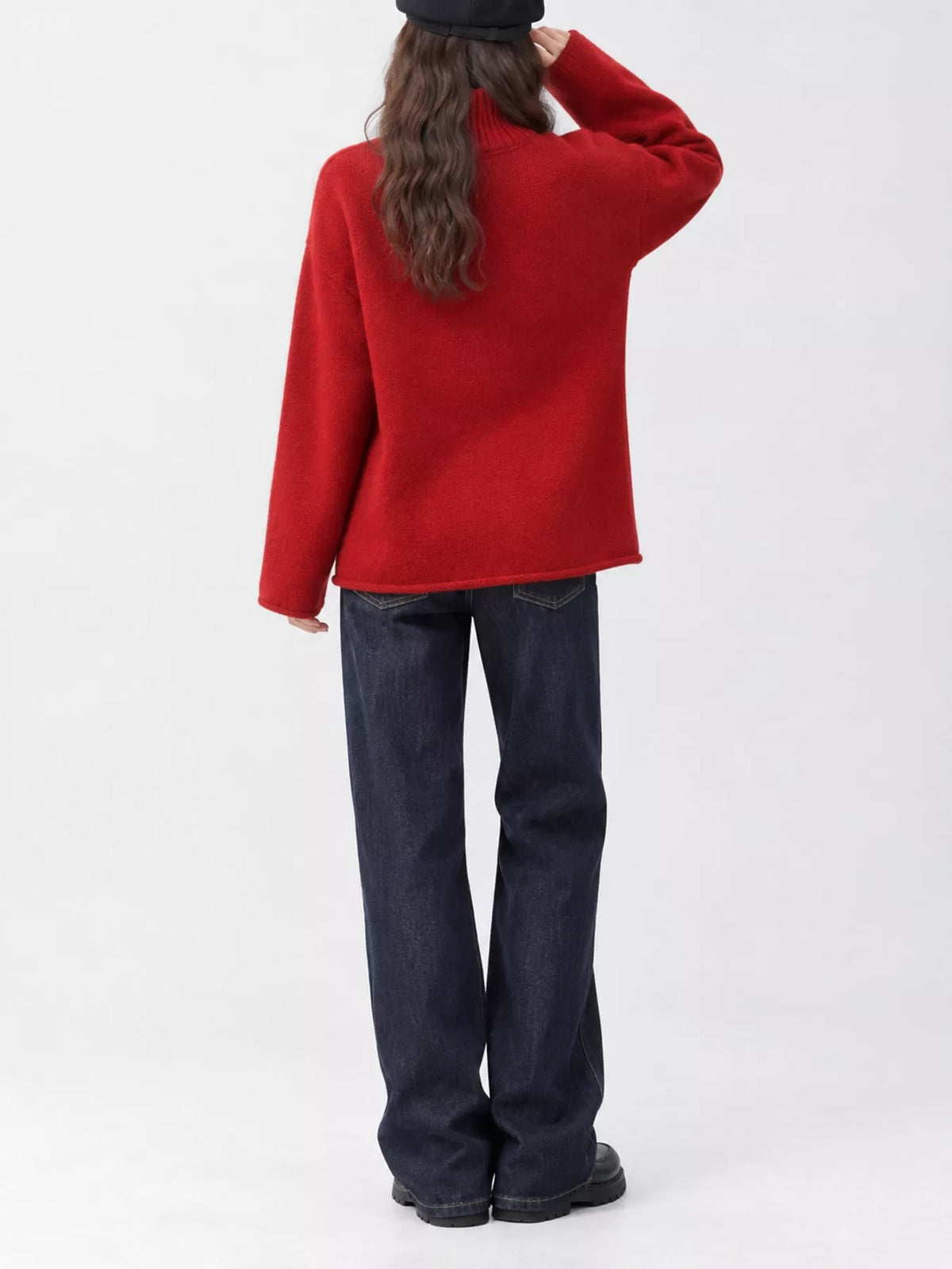 Women's Turtleneck Drop Shoulder Sweater – view 7