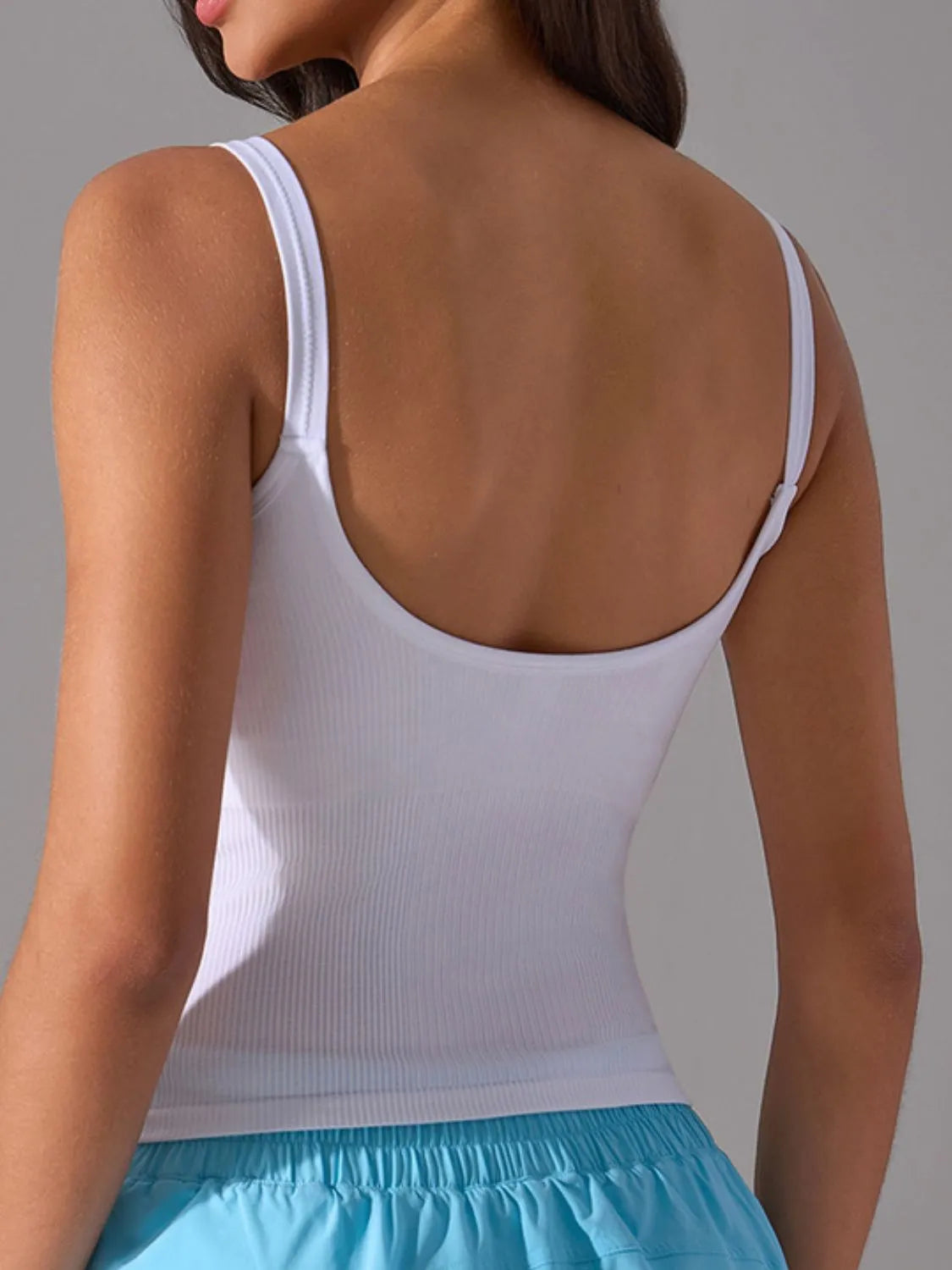 Scoop Neck Active Tank with Detachable Chest Pads  Shop One Place