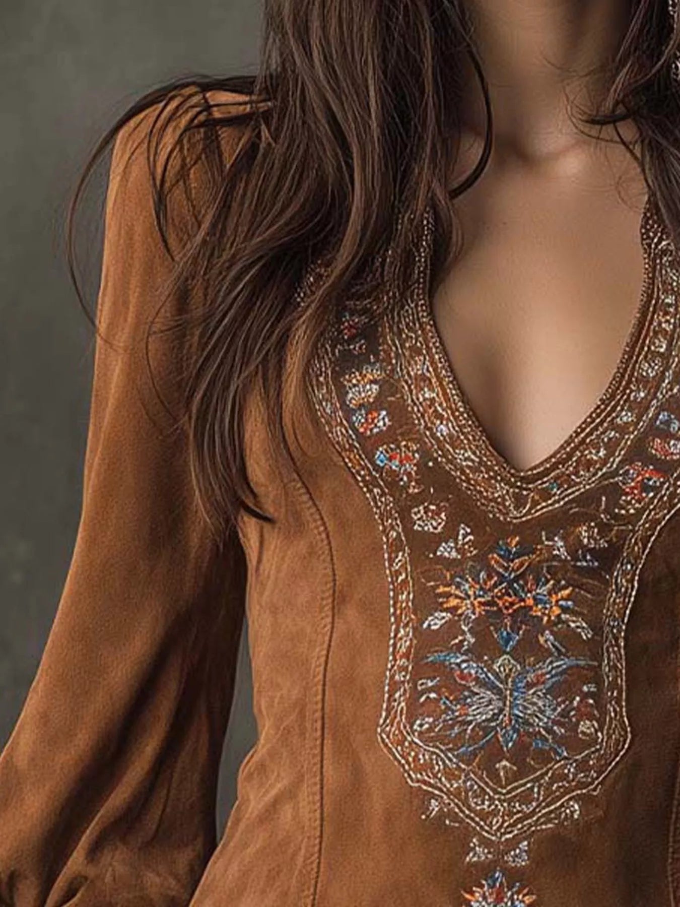 Embroidered Lantern Sleeve Mini Dress  Shop One Place