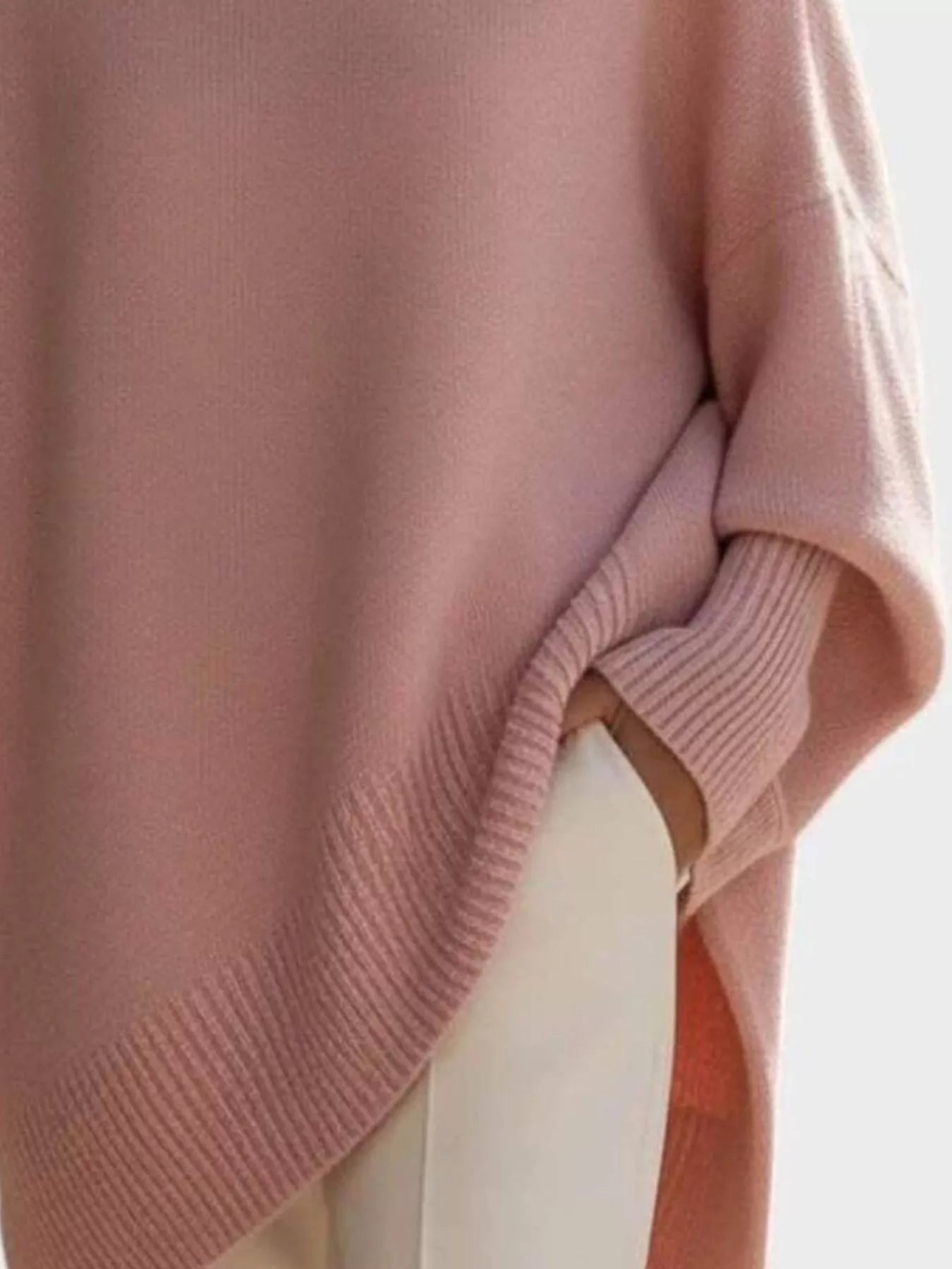 Oversized Batwing Sleeve Round Neck Sweater  Shop One Place