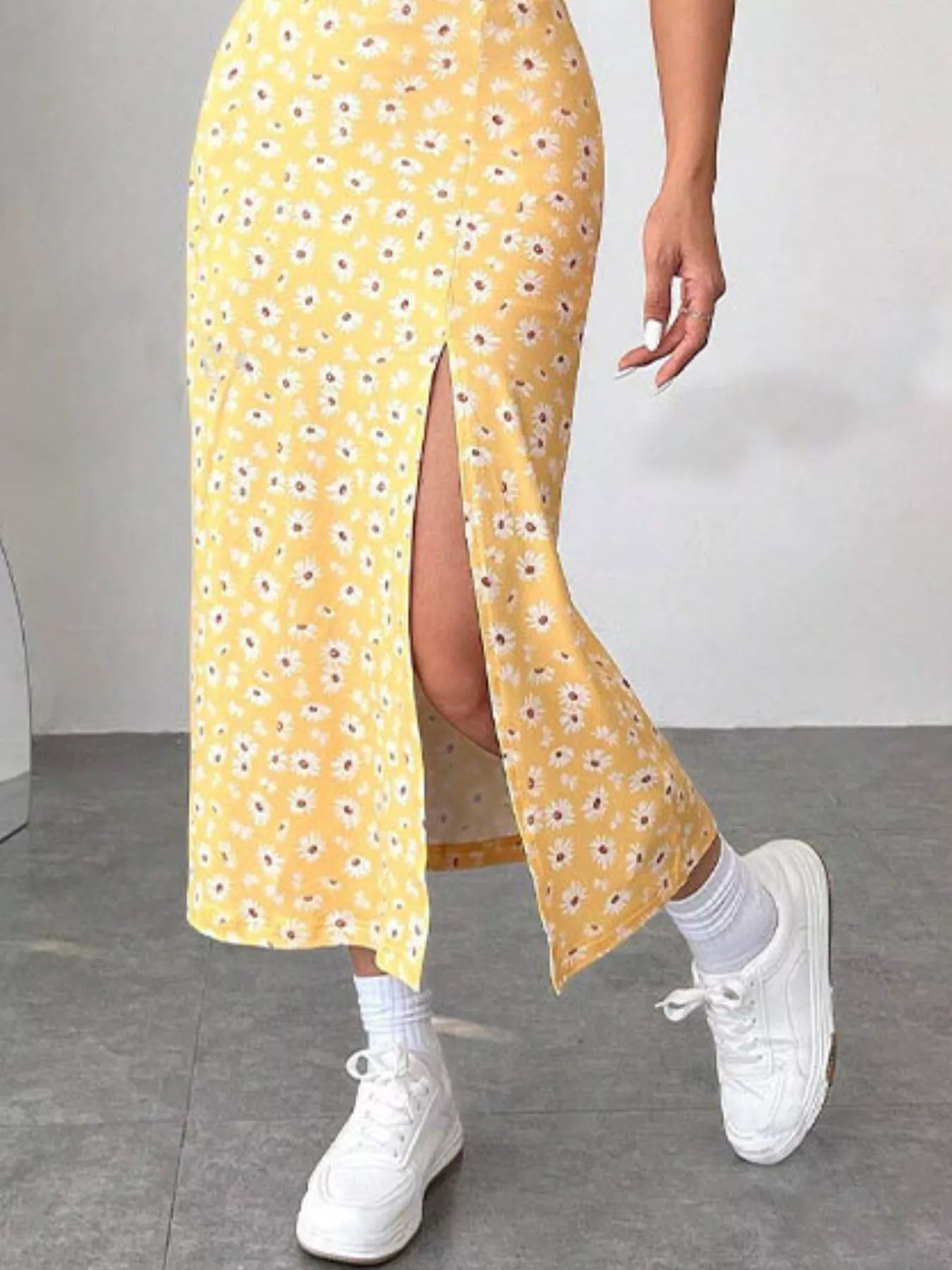Slit Spaghetti Strap Midi Dress  Shop One Place