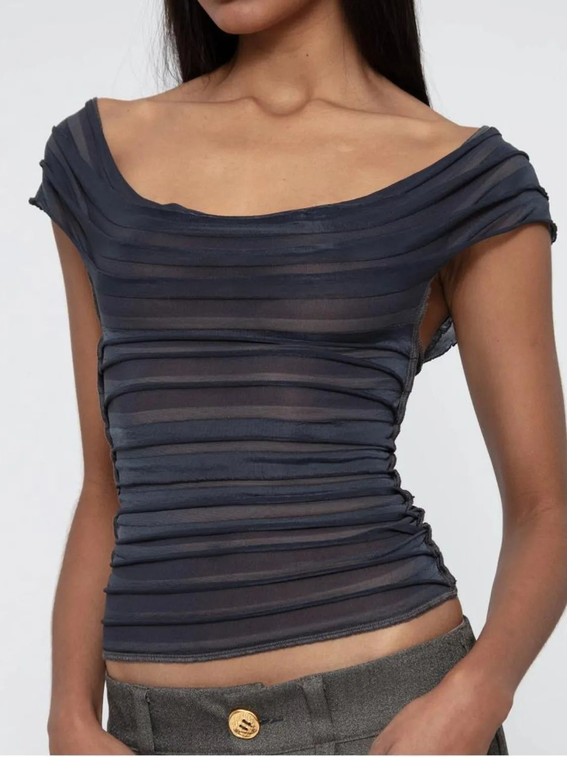 Ruched Solid Tank  Shop One Place