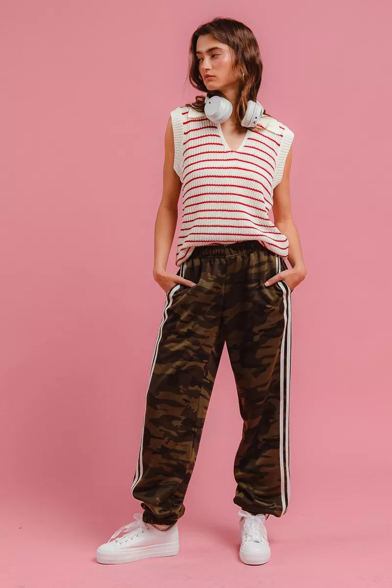BiBi Side Lines Camouflage Track Pants  Shop One Place