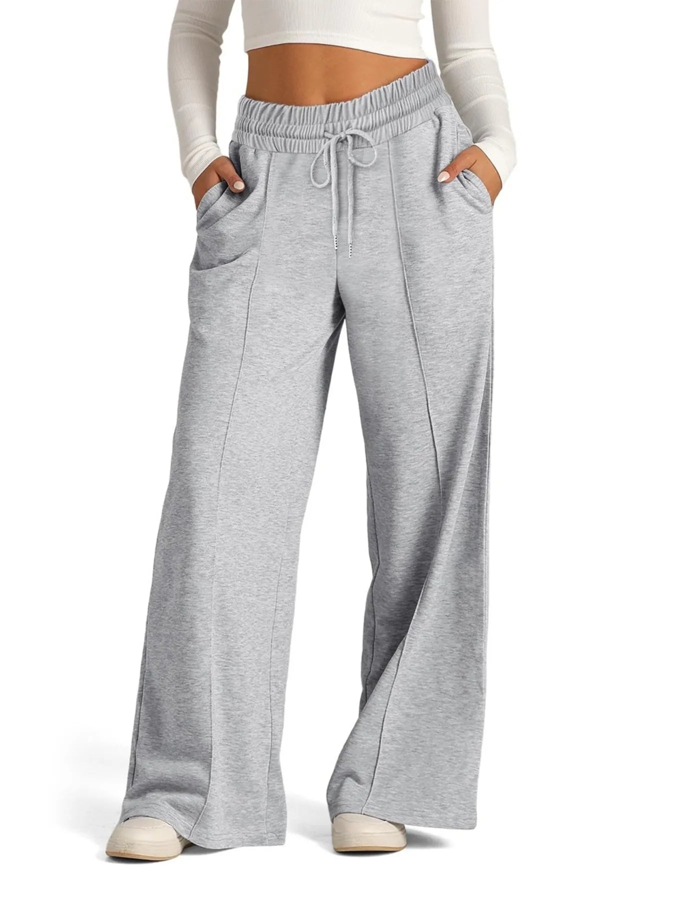 Full Size Drawstring Relaxed Fit Wide Leg Pants Plus Size  Shop One Place