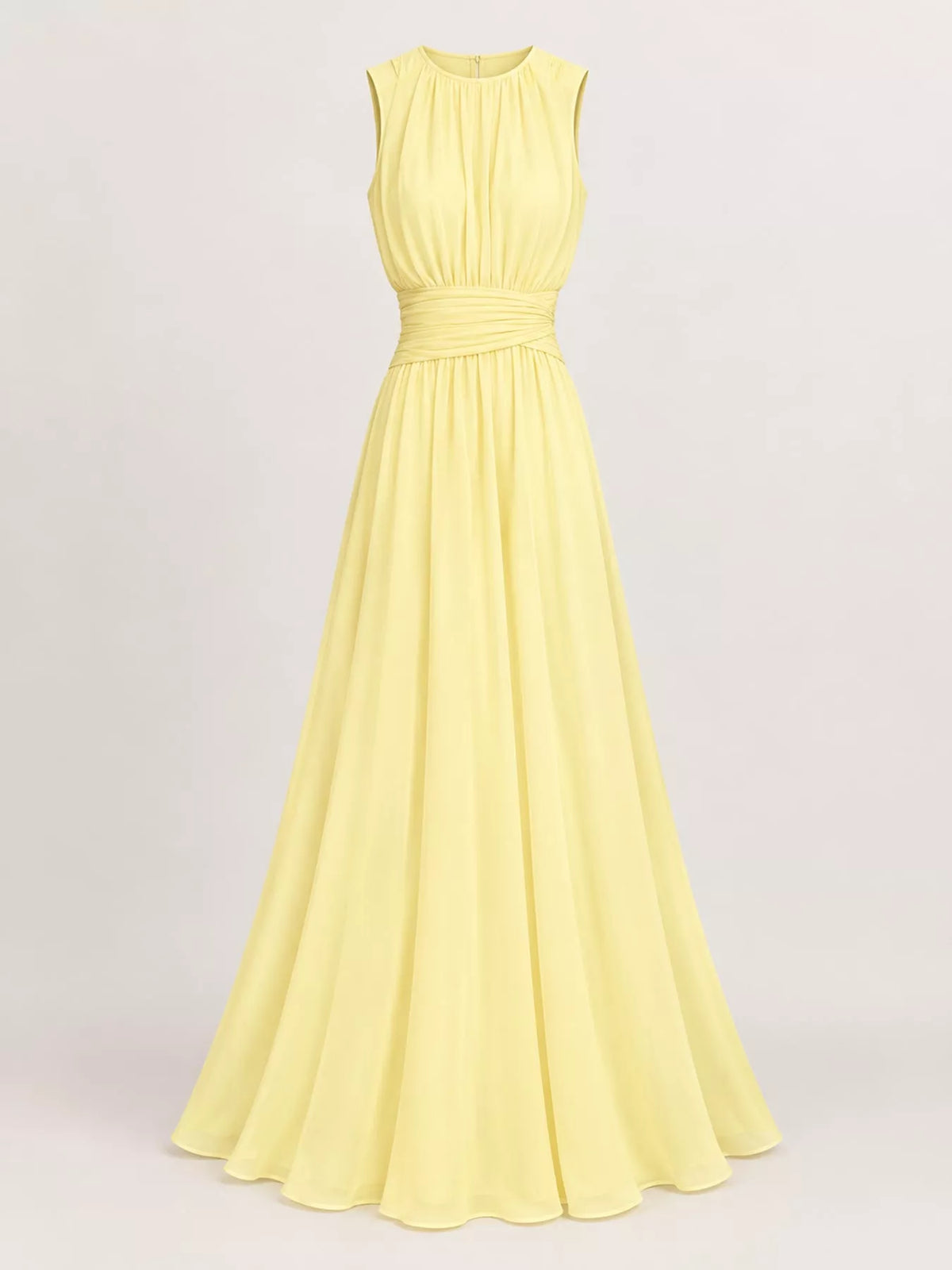 Women's Sleeveless Ruched Chiffon Maxi Dress – view 25