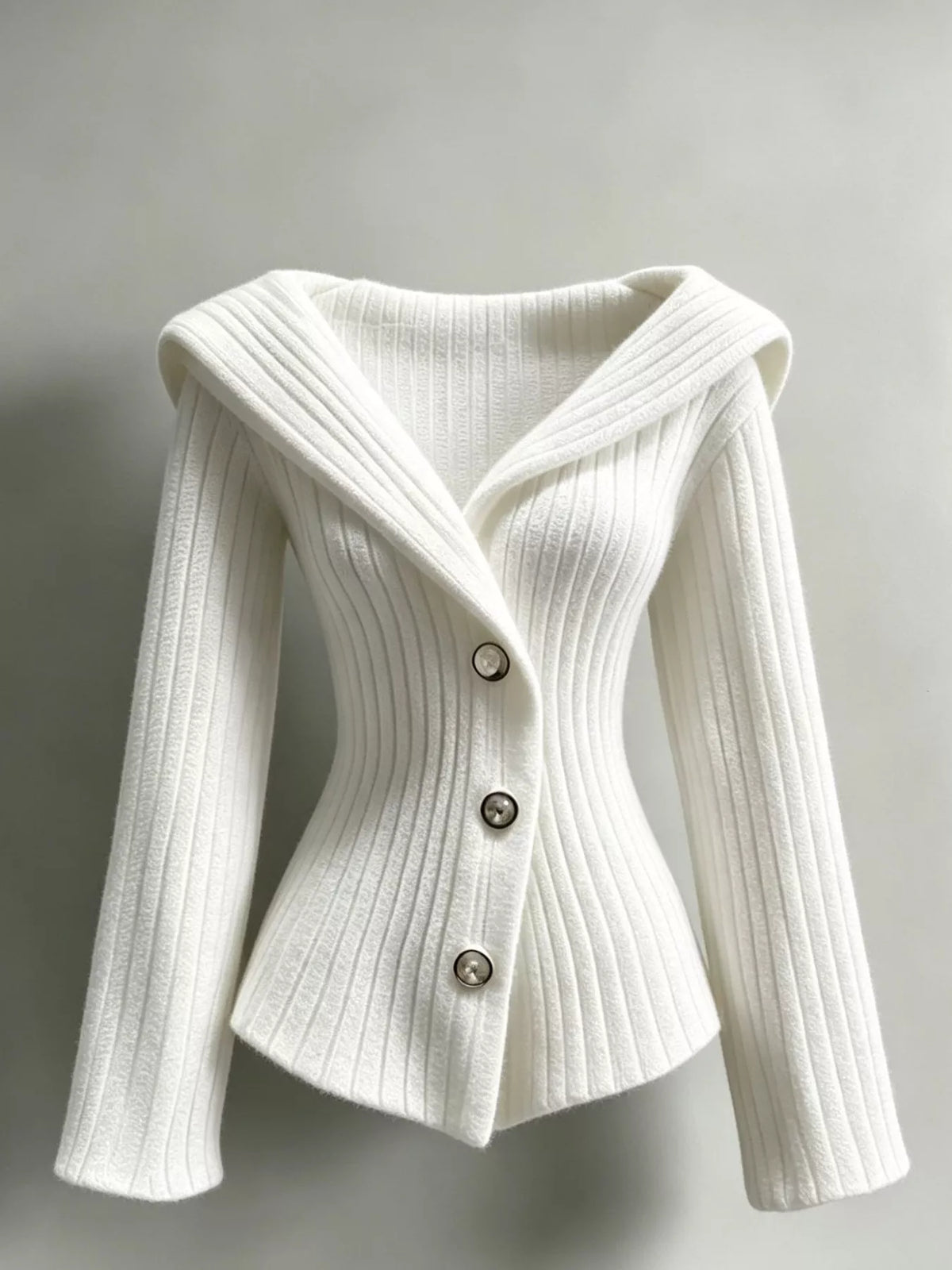 Women's Ribbed Knit Button-Down Cardigan – view 9