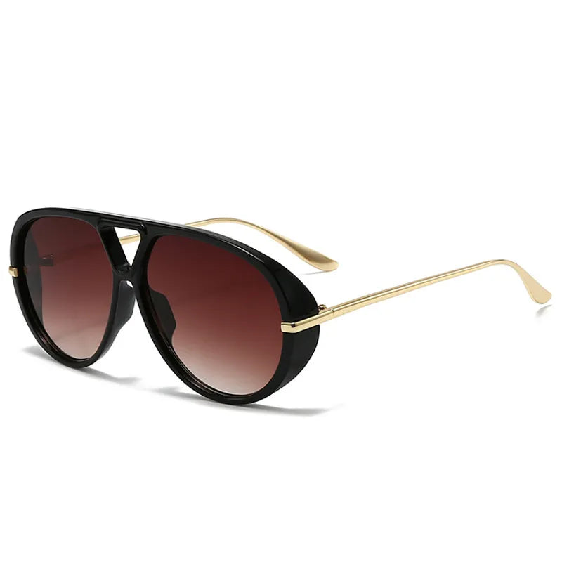 Aviator Fashion Sunglasses with Yellow Tinted Lenses  Shop One Place