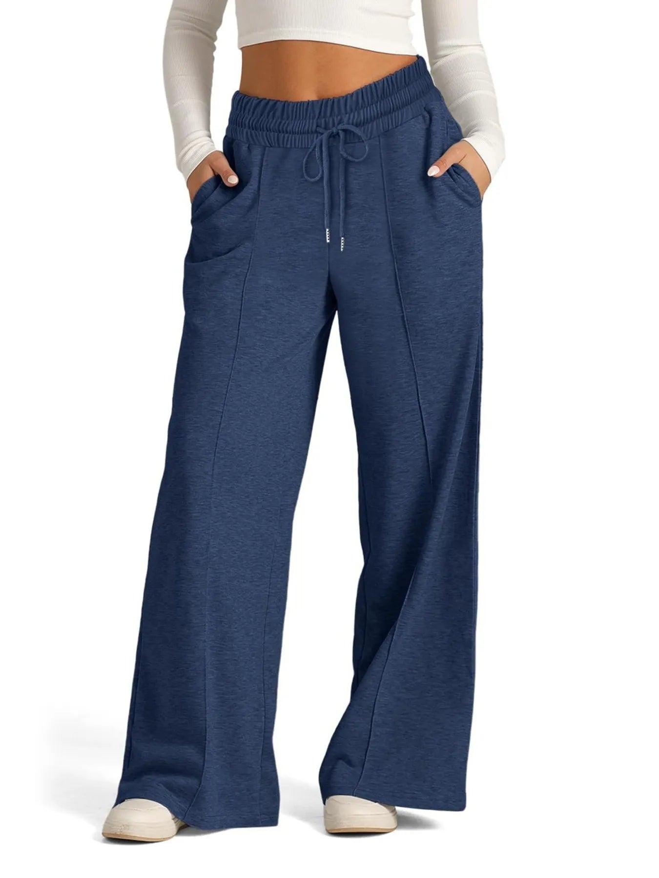 Full Size Drawstring Relaxed Fit Wide Leg Pants Plus Size  Shop One Place