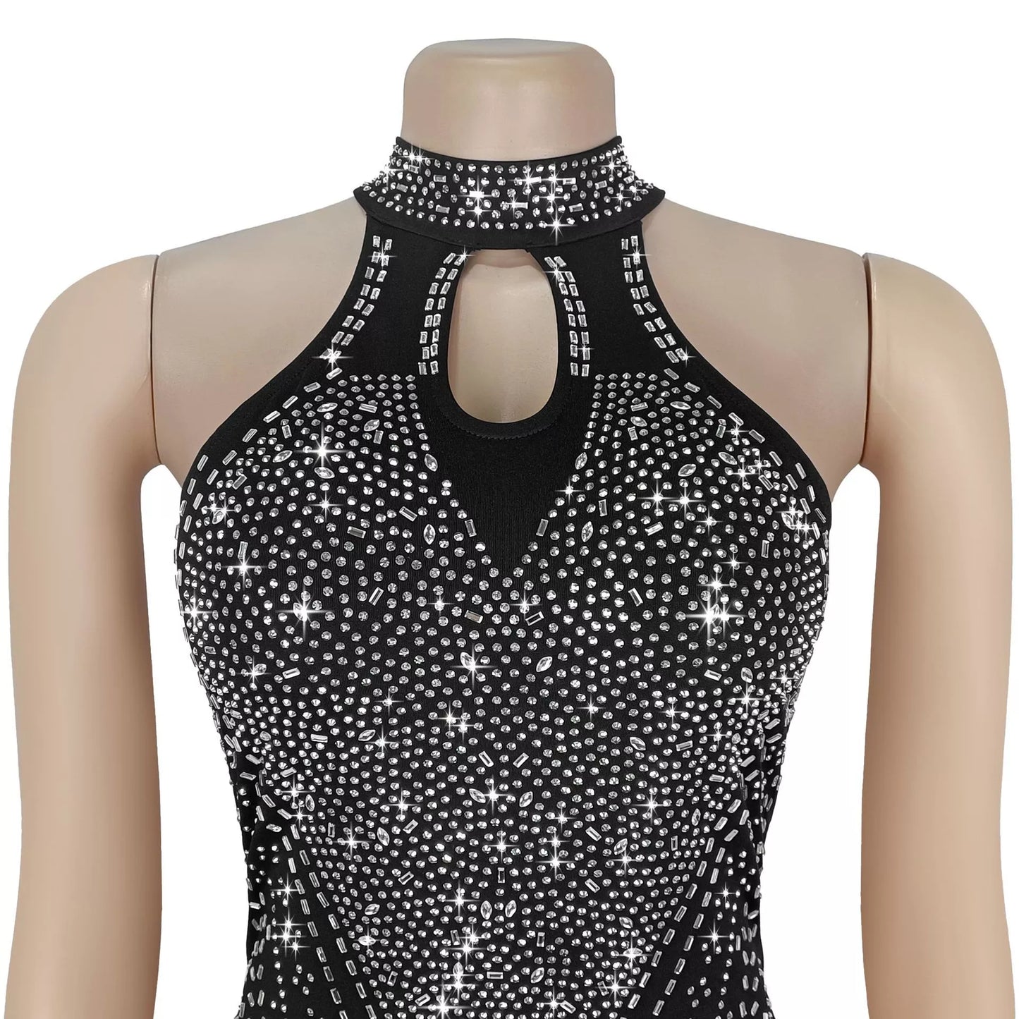Sparkling Rhinestone Cutout Jumpsuit  Shop One Place
