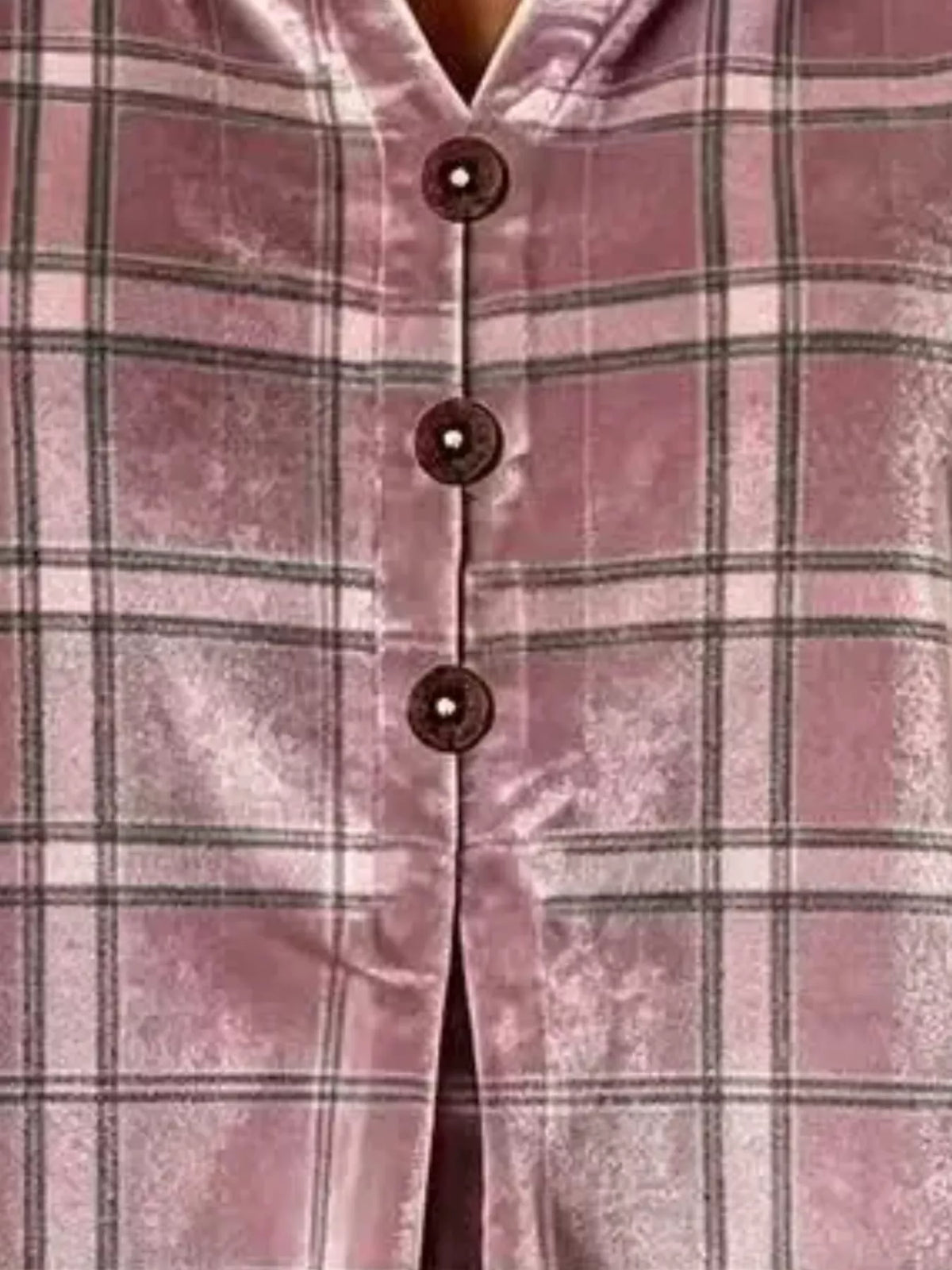 Women's Plaid Velvet Flounce Sleeve Blouse – view 16