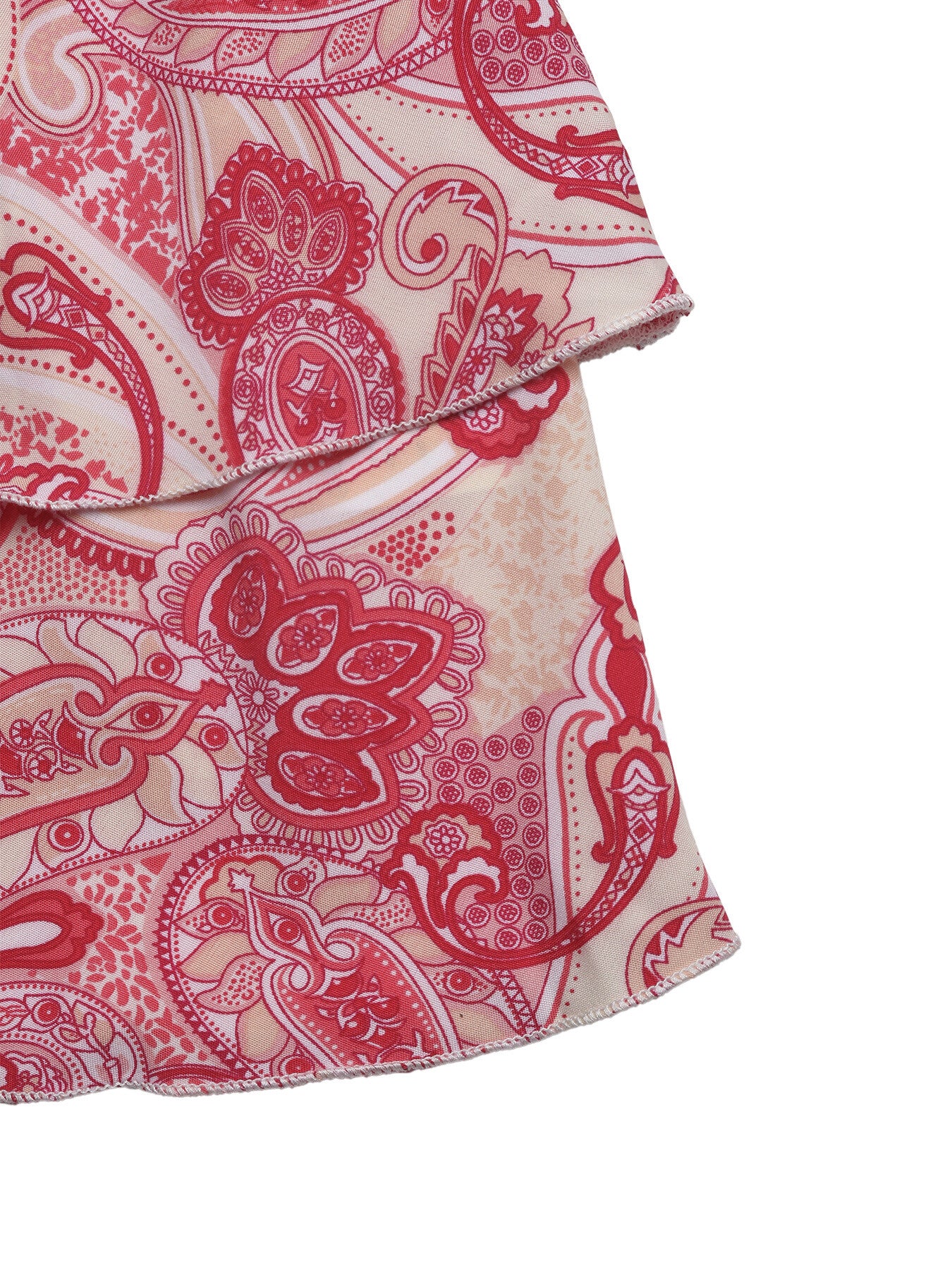 Paisley Print Tube Top and Ruffle Mini Skirt Set  Shop One Place