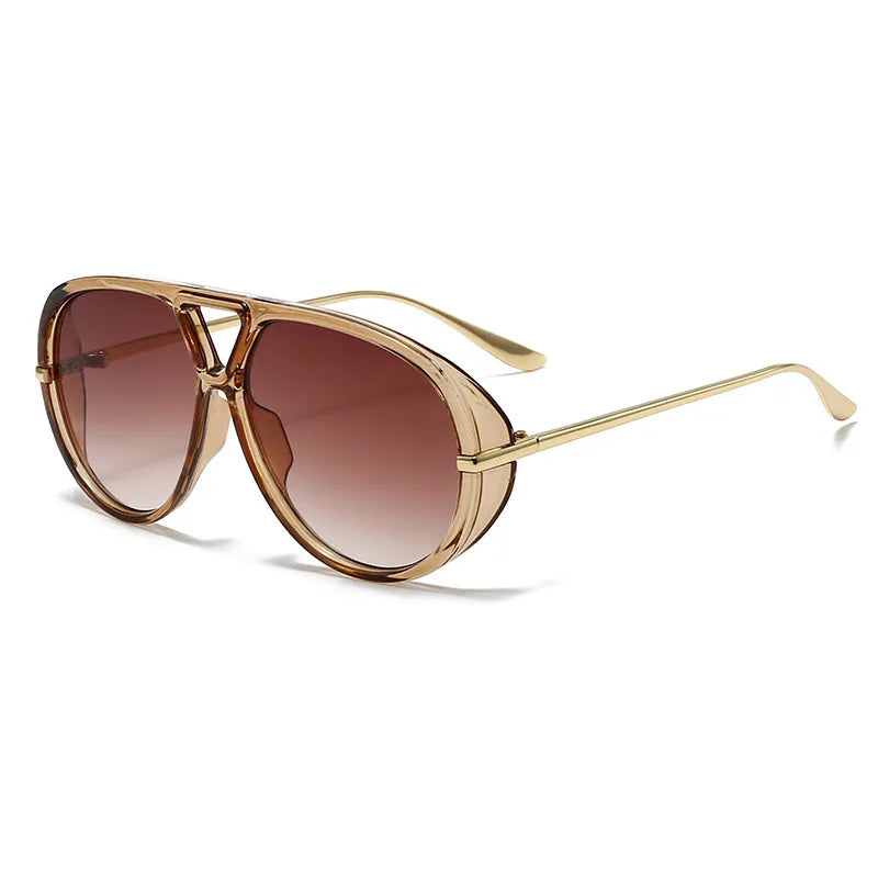 Aviator Fashion Sunglasses with Yellow Tinted Lenses  Shop One Place