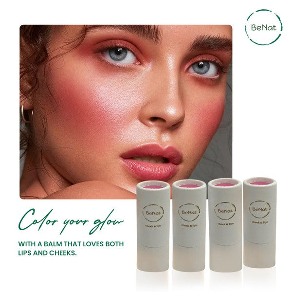 Lip & Cheek Bloom. 2 in 1 Natural Lipstick for Vib  Shop One Place