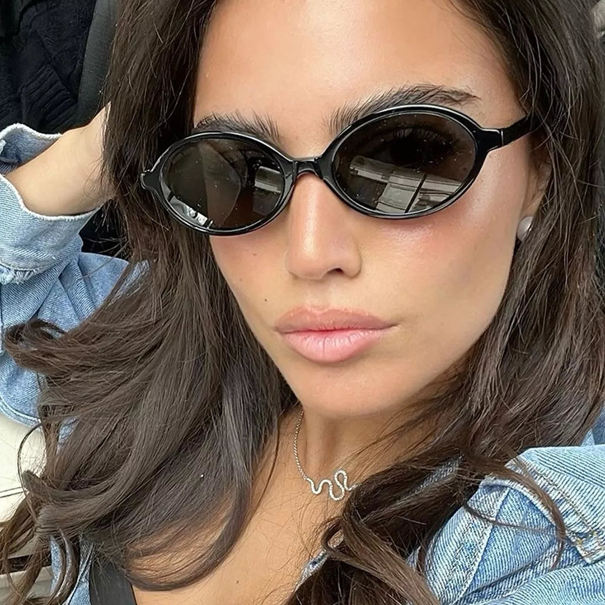 Oval Frame Tinted Lenses Sunglasses  Shop One Place