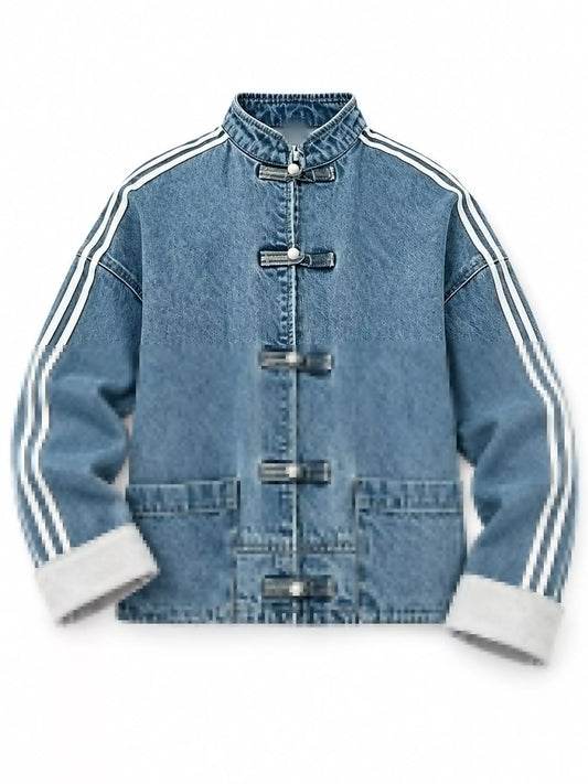 Women's Stand Collar Denim Jacket