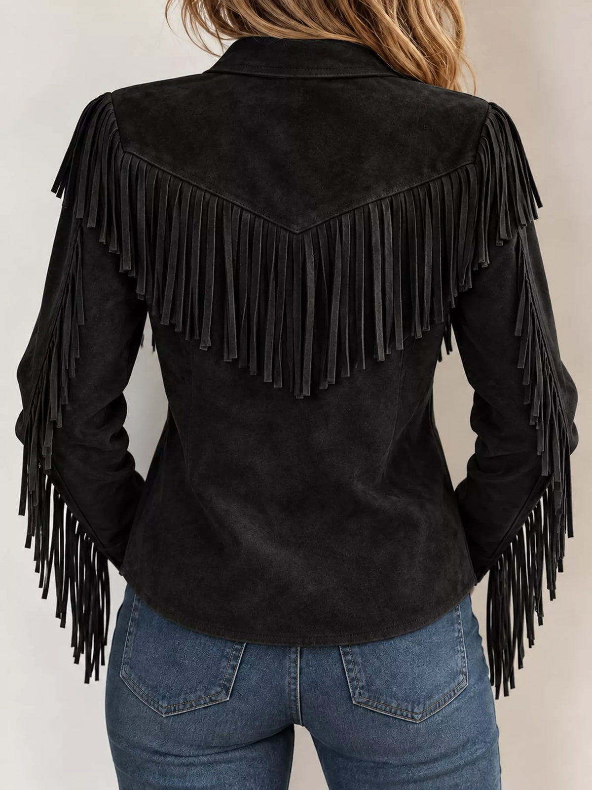 Women's Fringed Button-Up Knit Shirt – view 6