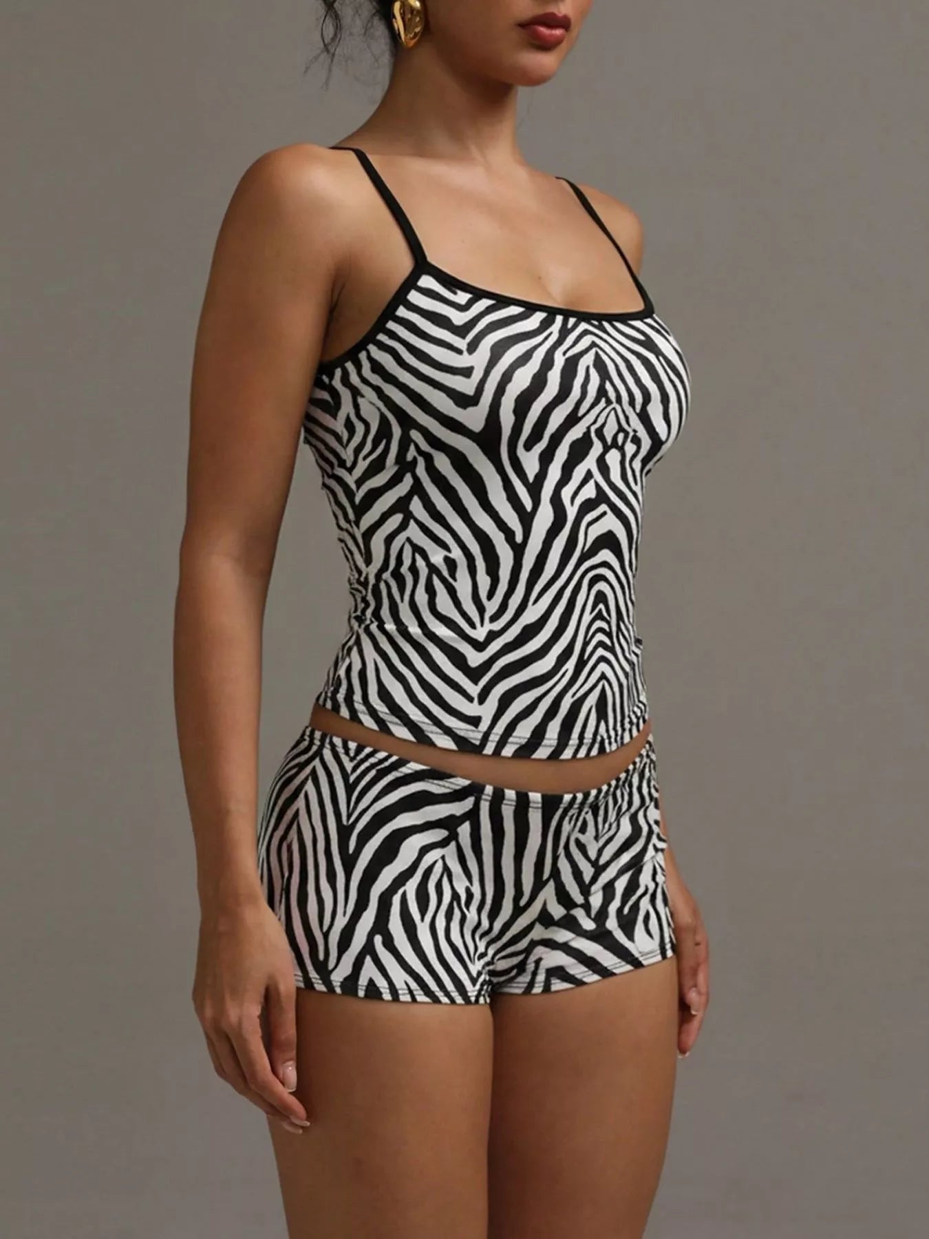 Leopard Print Cami ad Shorts Set  Shop One Place
