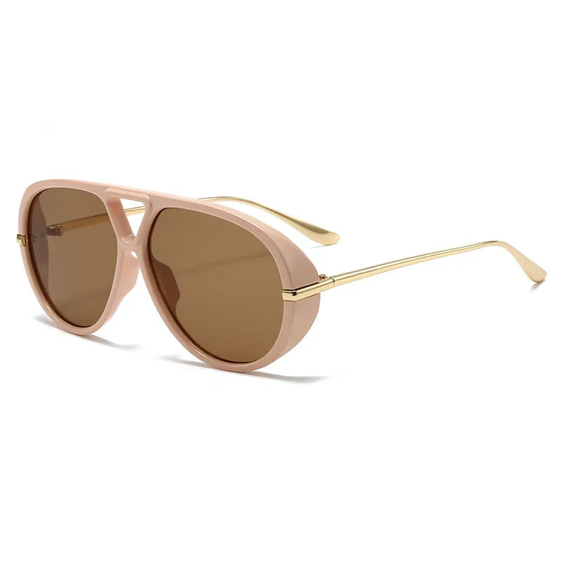 Aviator Fashion Sunglasses with Yellow Tinted Lenses  Shop One Place
