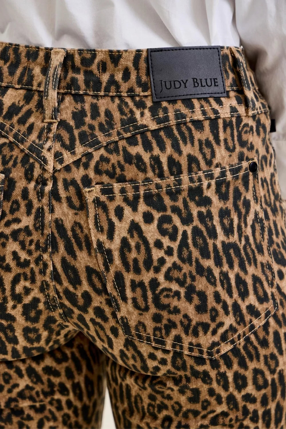 Judy Blue Mr Jaqueline Flare Print Leopard Jeans  Shop One Place