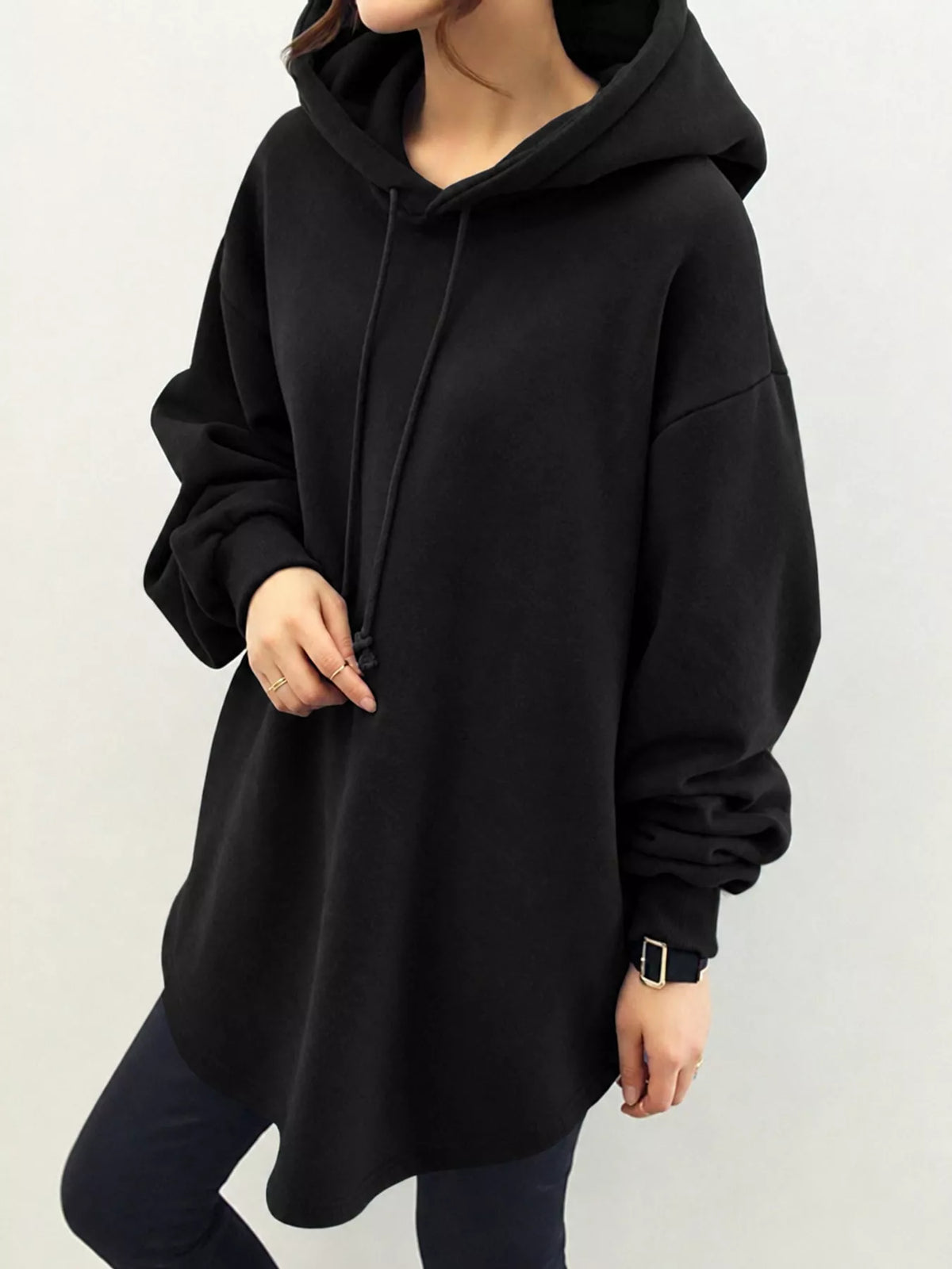 Women's Oversized Drawstring Hoodie